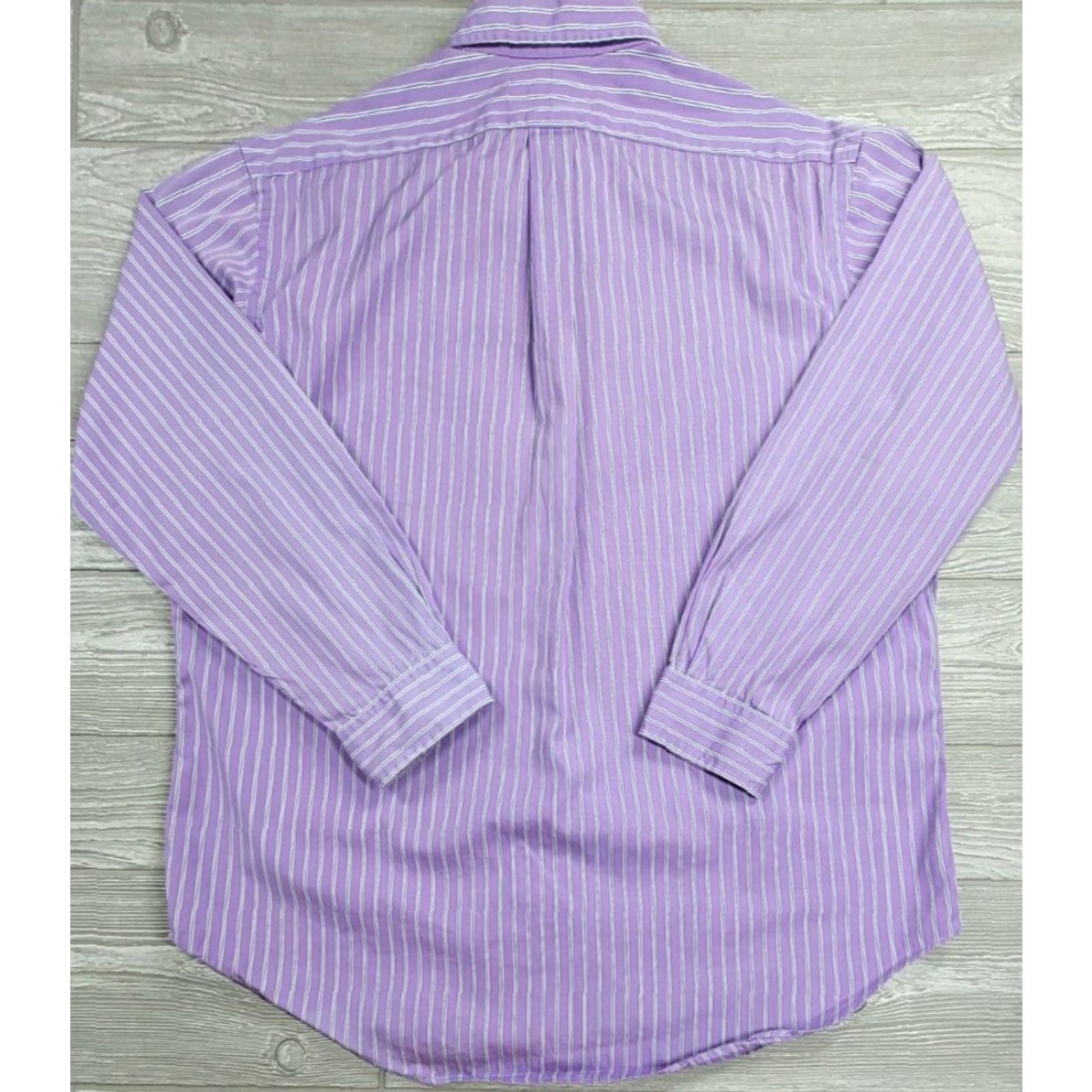 Polo Ralph Lauren VINTAGE Polo Ralph Lauren Shirt Striped Purple Button-Up Long Sleeve Mens 16.5-32/33 Size US XL / EU 56 / 4 - 7 Thumbnail