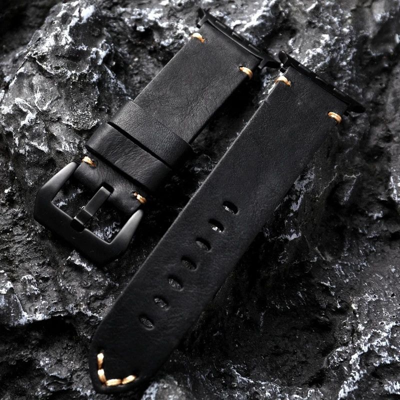 Japanese Brand × Vintage Cowhide Leather Watchband For Apple Watch 7 8 Size ONE SIZE - 1 Thumbnail