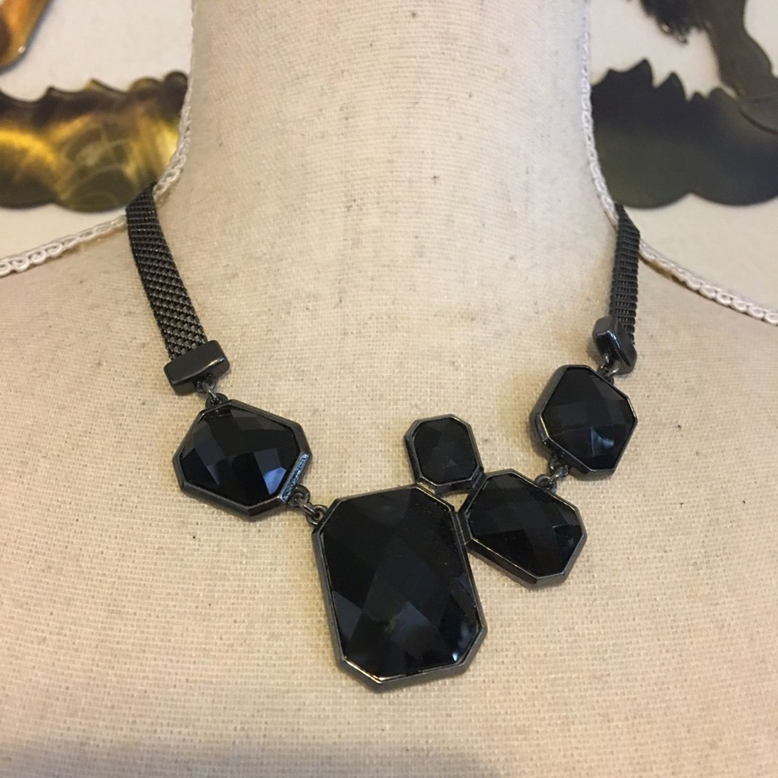 Jewelry Lia Sophia faceted black glass stone necklace Size ONE SIZE - 1 Thumbnail