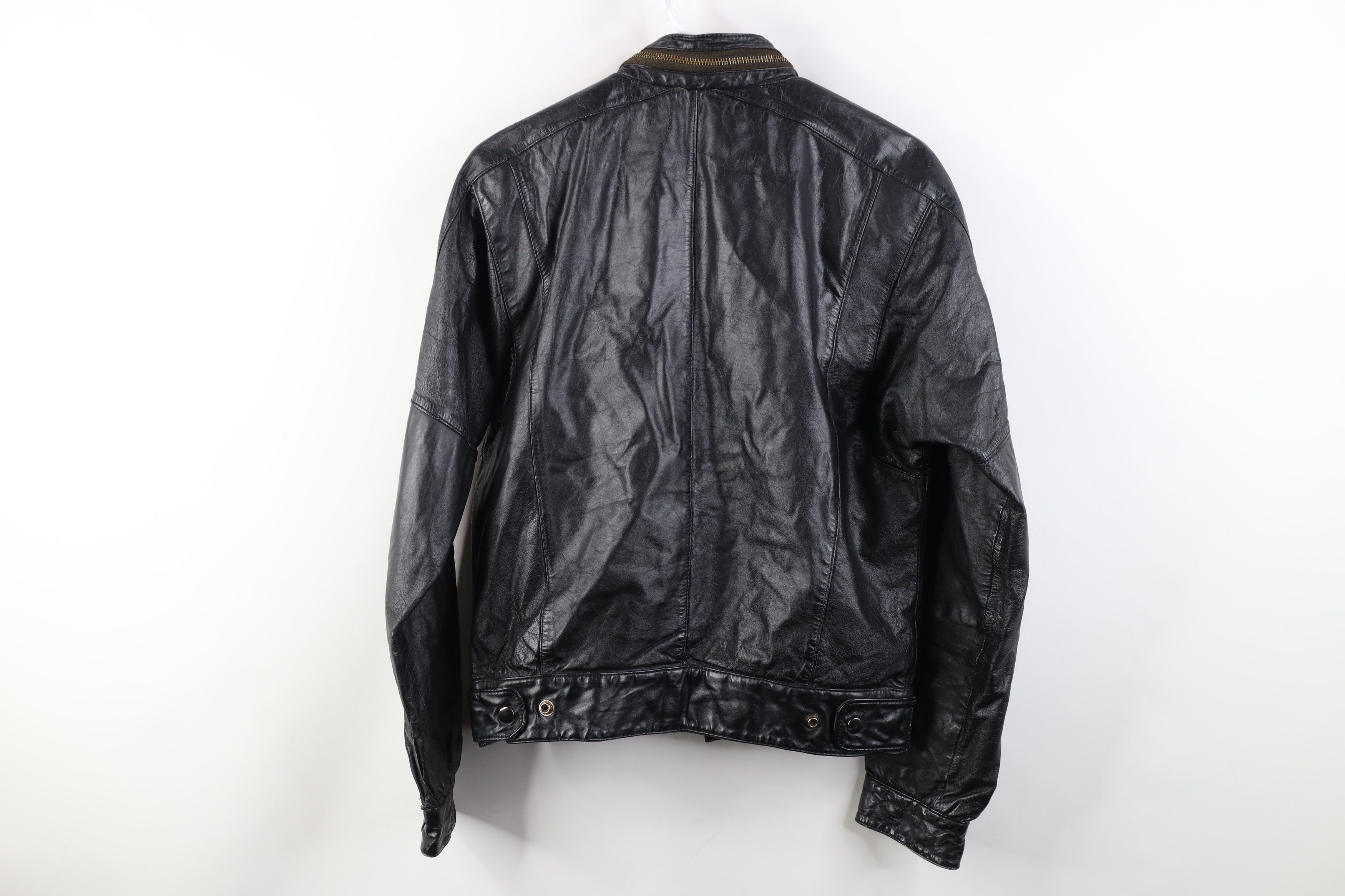 Vintage Vintage 70s 80s Streetwear Leather Cafe Racer Bomber Jacket Size US S / EU 44-46 / 1 - 12 Thumbnail
