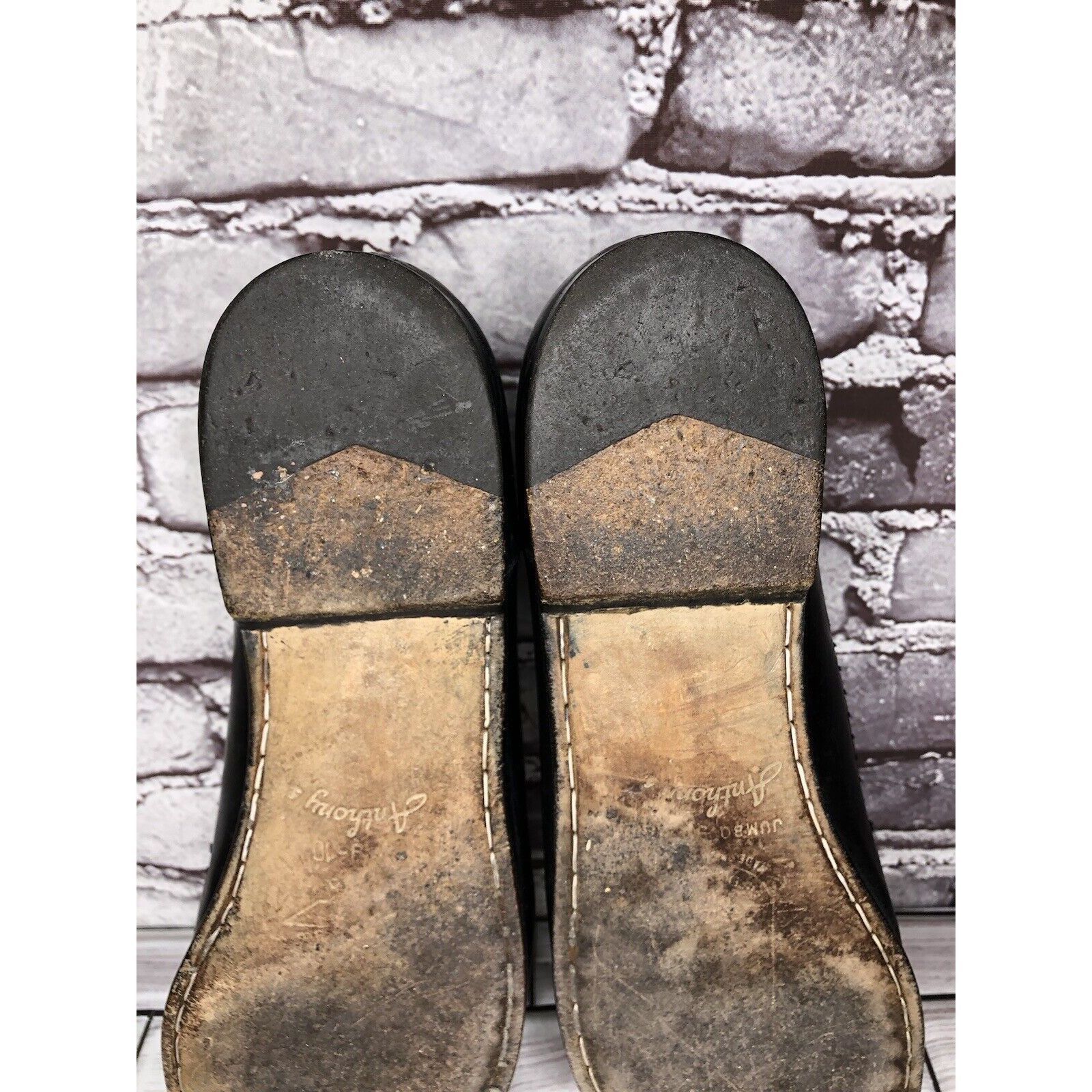 Other Anthony’s Black Leather Croc Print Tassel Loafers Dress Shoe Size US 13 / EU 46 - 10 Thumbnail