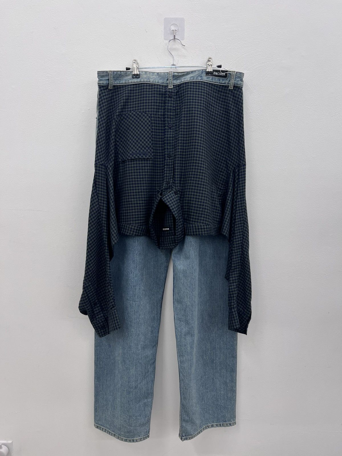 Balenciaga Balenciaga Hybrid Flannel Shirt Jeans Size US 35 - 2 Thumbnail
