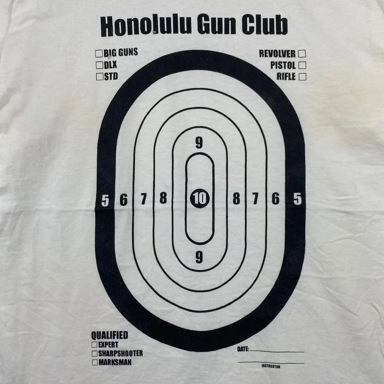 Other Vintage HONOLULU GUN CLUB Revolver Target Artwork Tee Shirt Size US M / EU 48-50 / 2 - 3 Thumbnail