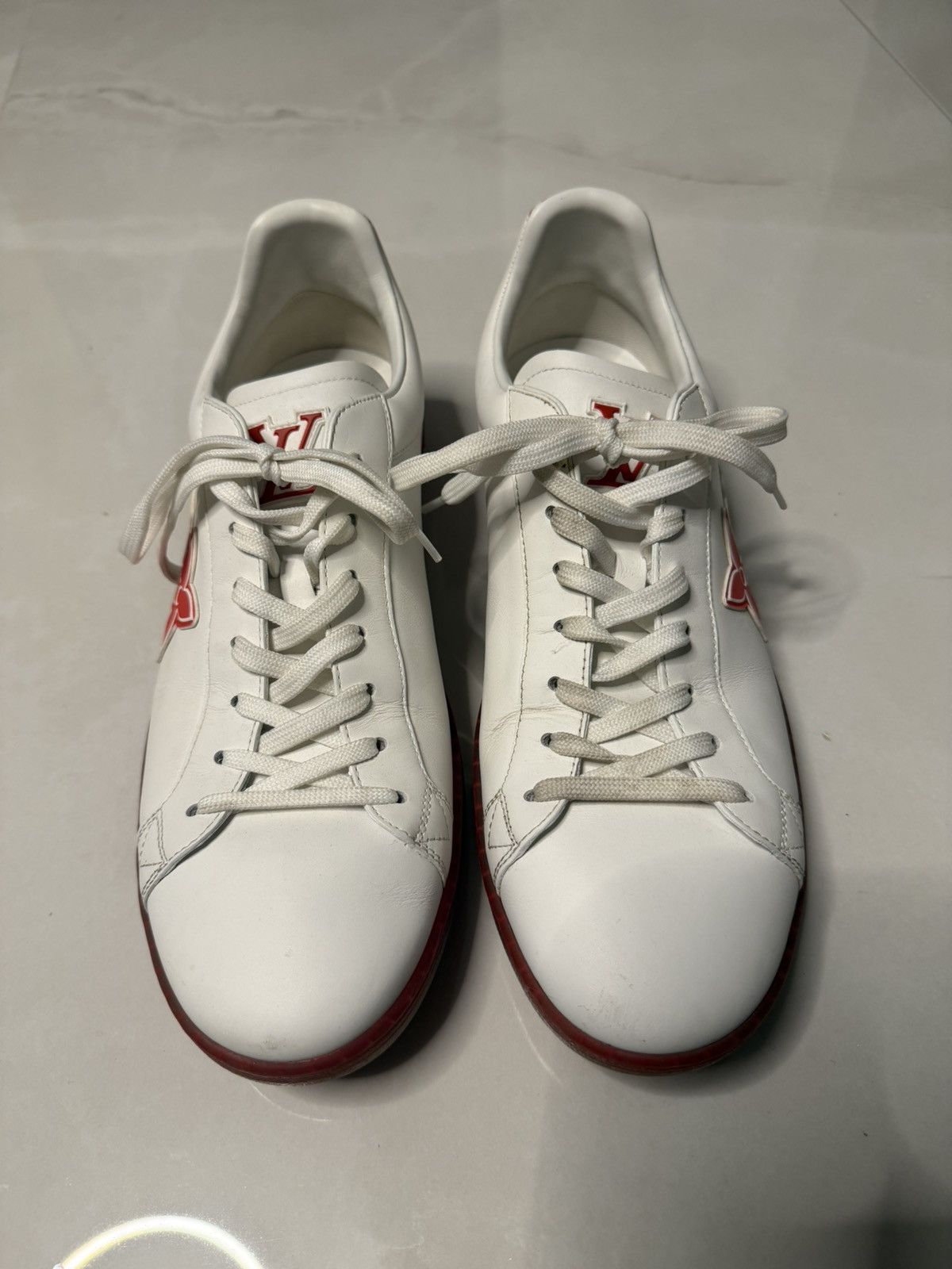 Louis Vuitton Louis Vuitton - Luxembourg Samothrace Sneaker white/red - 43 Size US 10 / EU 43 - 6 Thumbnail