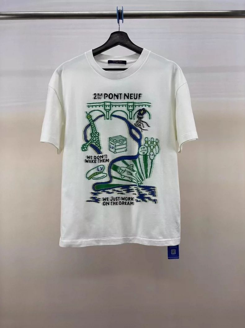 Louis Vuitton Louis Vuitton Iron tower embroidered flying line short slee Size US M / EU 48-50 / 2 - 1 Thumbnail