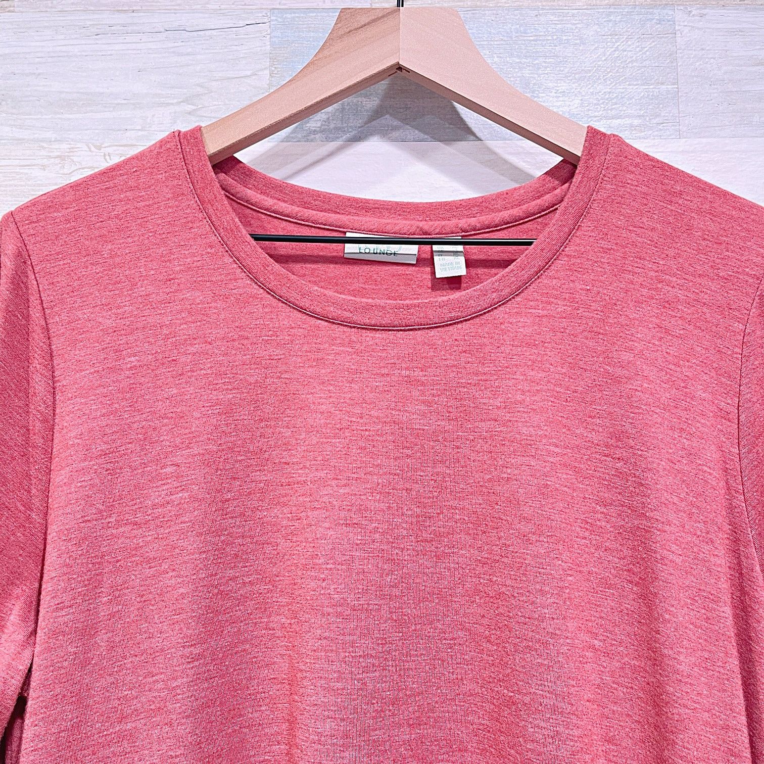 Other LOGO LOUNGE Chiffon Trim Jersey Tunic Top Pink Womens Large Size L / US 10 / IT 46 - 3 Thumbnail