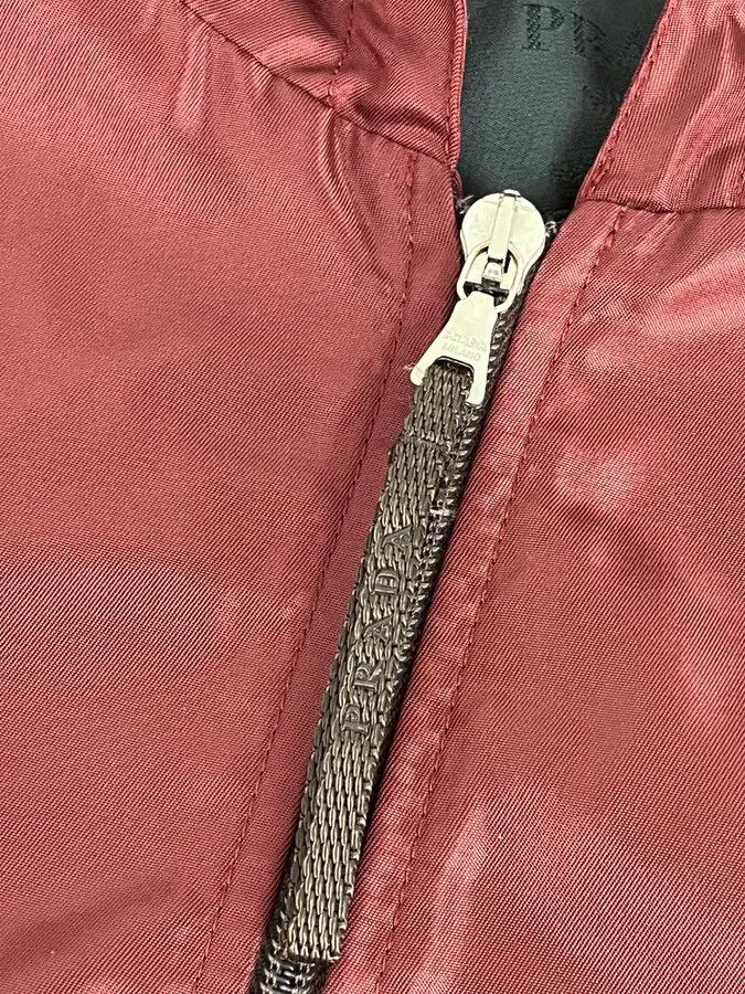Prada 2000s Prada Red Burgundy Tech Zip-up Windbreaker Jacket Size US L / EU 52-54 / 3 - 9 Thumbnail