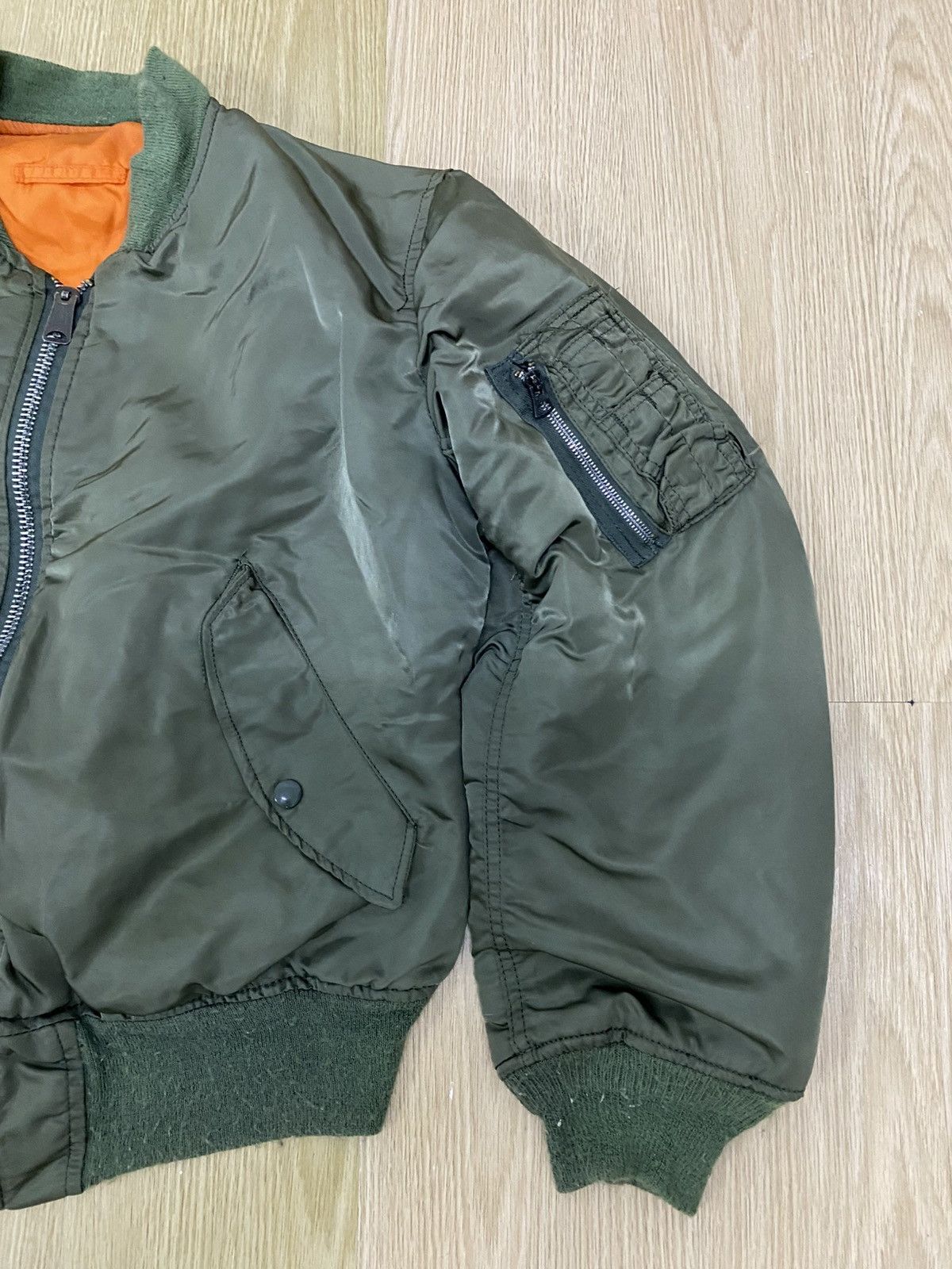 Alpha Industries × Vintage Vintage Alpha Industries reversible Bomber Jacket Size US M / EU 48-50 / 2 - 2 Thumbnail