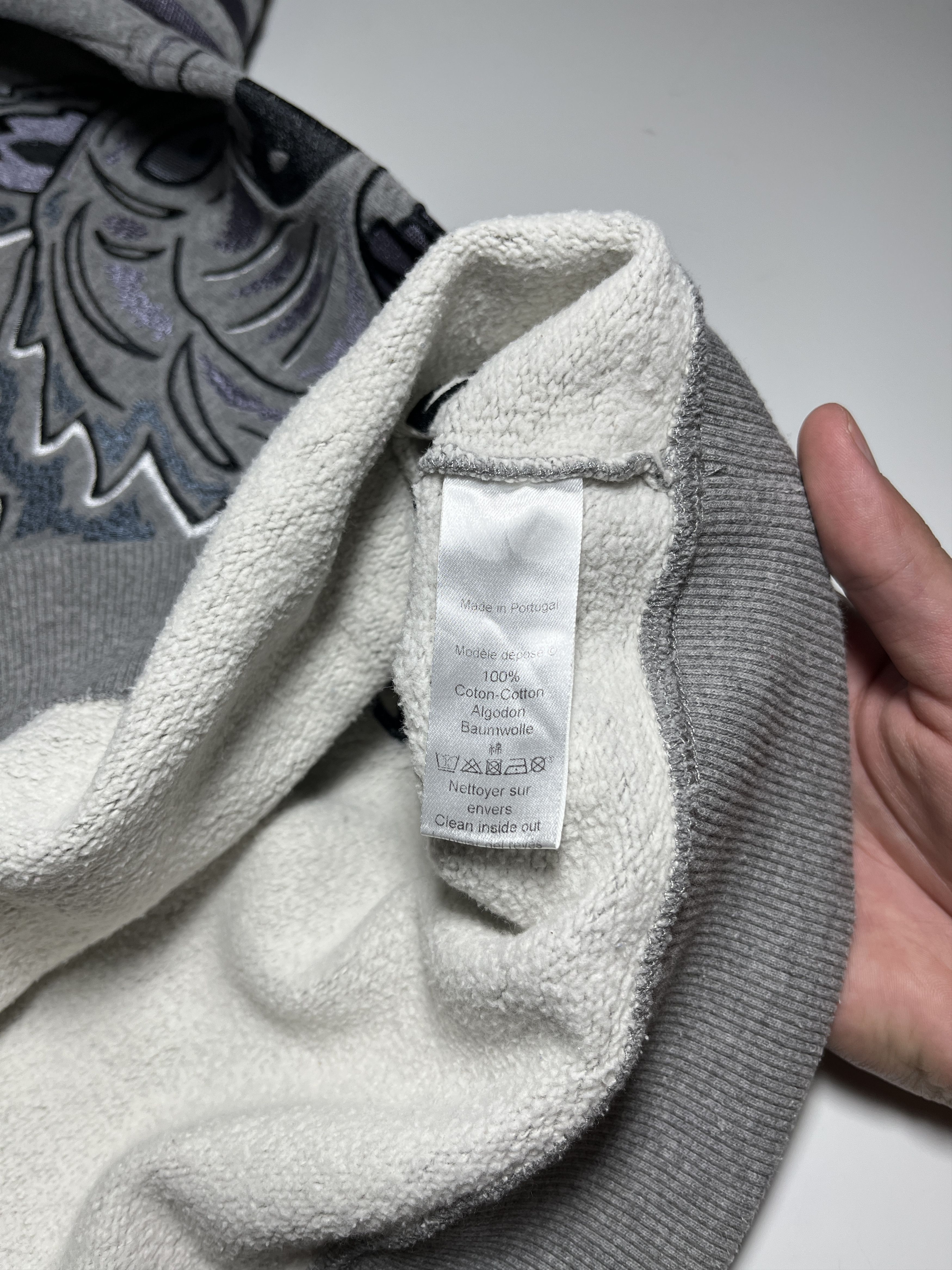 Kenzo Kenzo Embroidered Tiger Geometric Gray Sweatshirt Size M Size US M / EU 48-50 / 2 - 15 Thumbnail