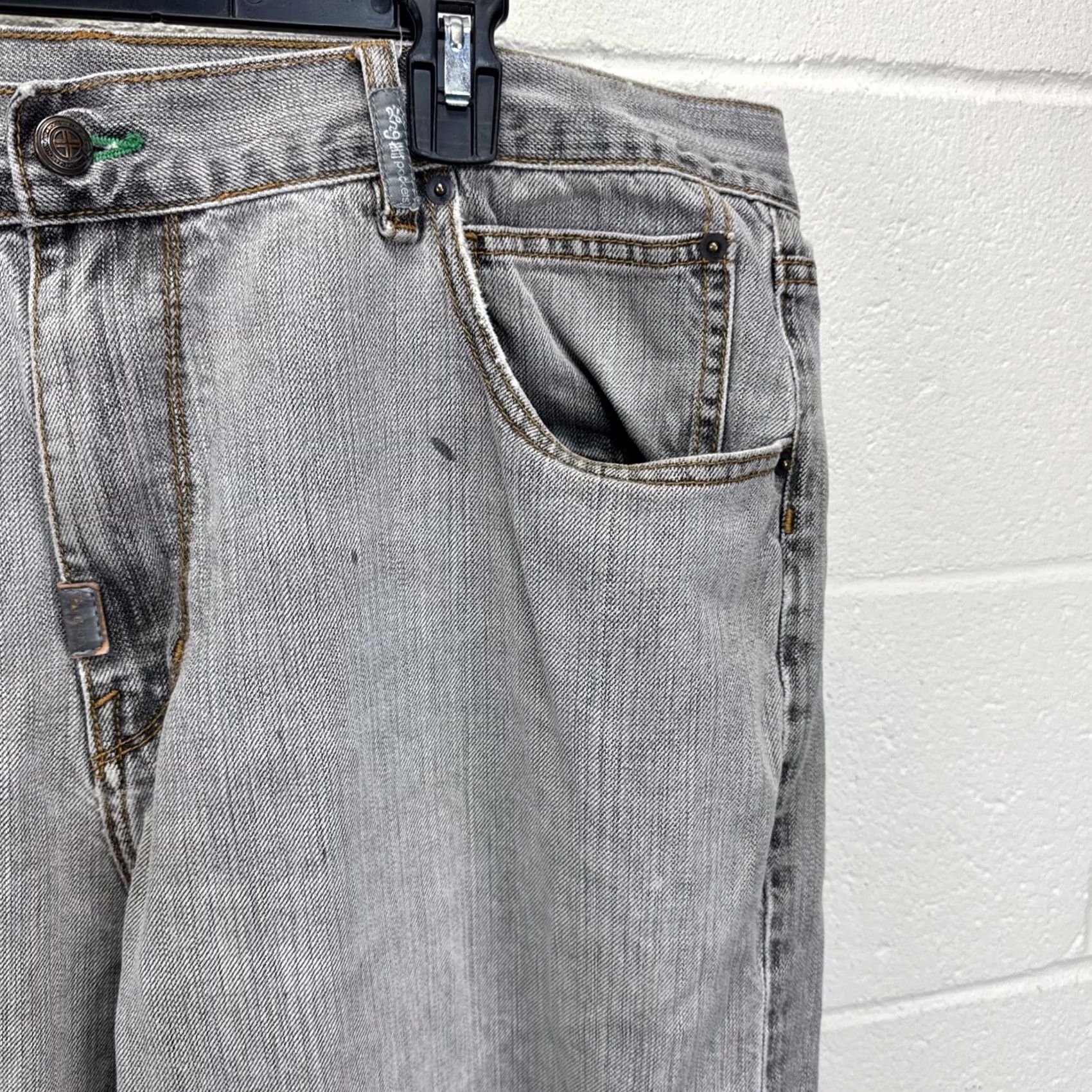 Denime VINTAGE LRG Jeans Mens 5-Pocket Denim High Rise 33 Inseam Blue 38 Regular Fit 90s Graphic Design Gothic Hip Hop Skater JNCO Style Baggy Size US 38 / EU 54 - 3 Thumbnail