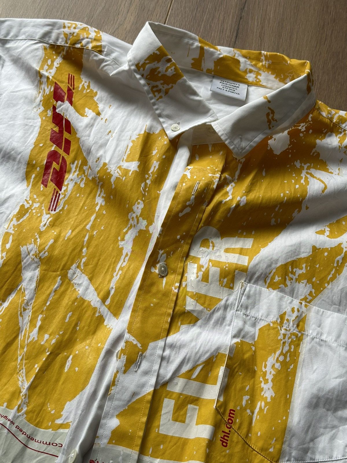 Vetements DHL RECEIPT PRINT BUTTONED SHIRT Size US L / EU 52-54 / 3 - 3 Thumbnail