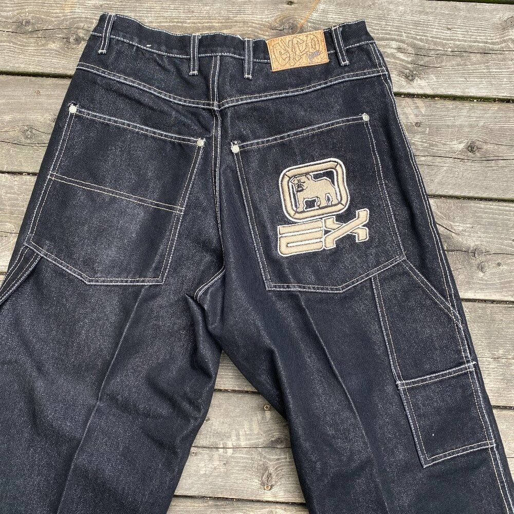 Vintage Vintage 90s Y2K EXCO Bulldog Embroidered Jeans Size 32 Size US 32 / EU 48 - 1 Thumbnail