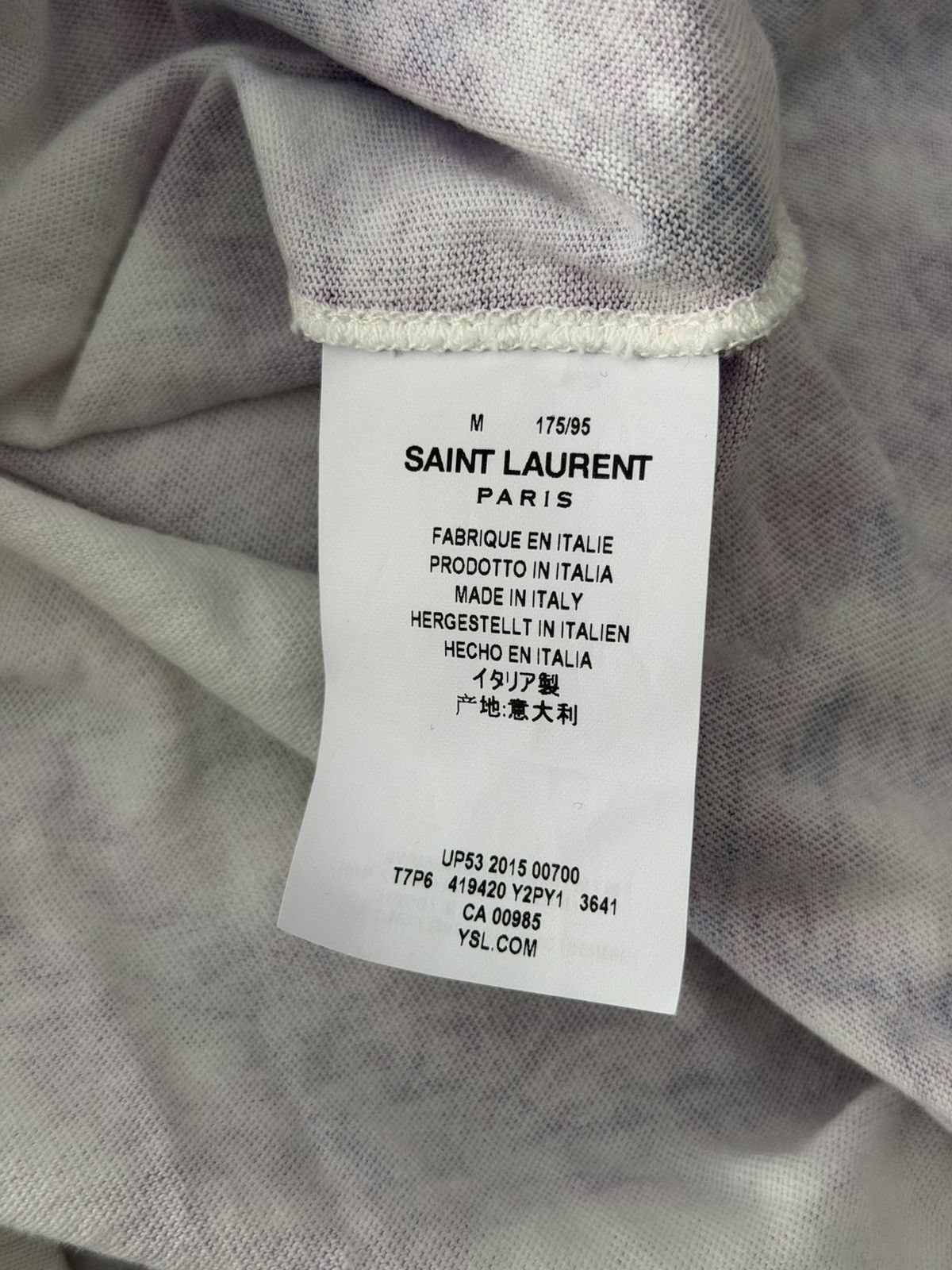 Saint Laurent Paris Saint Laurent SS16 Bleached Washed Oversized Tshirt Sz.M Size US M / EU 48-50 / 2 - 4 Thumbnail