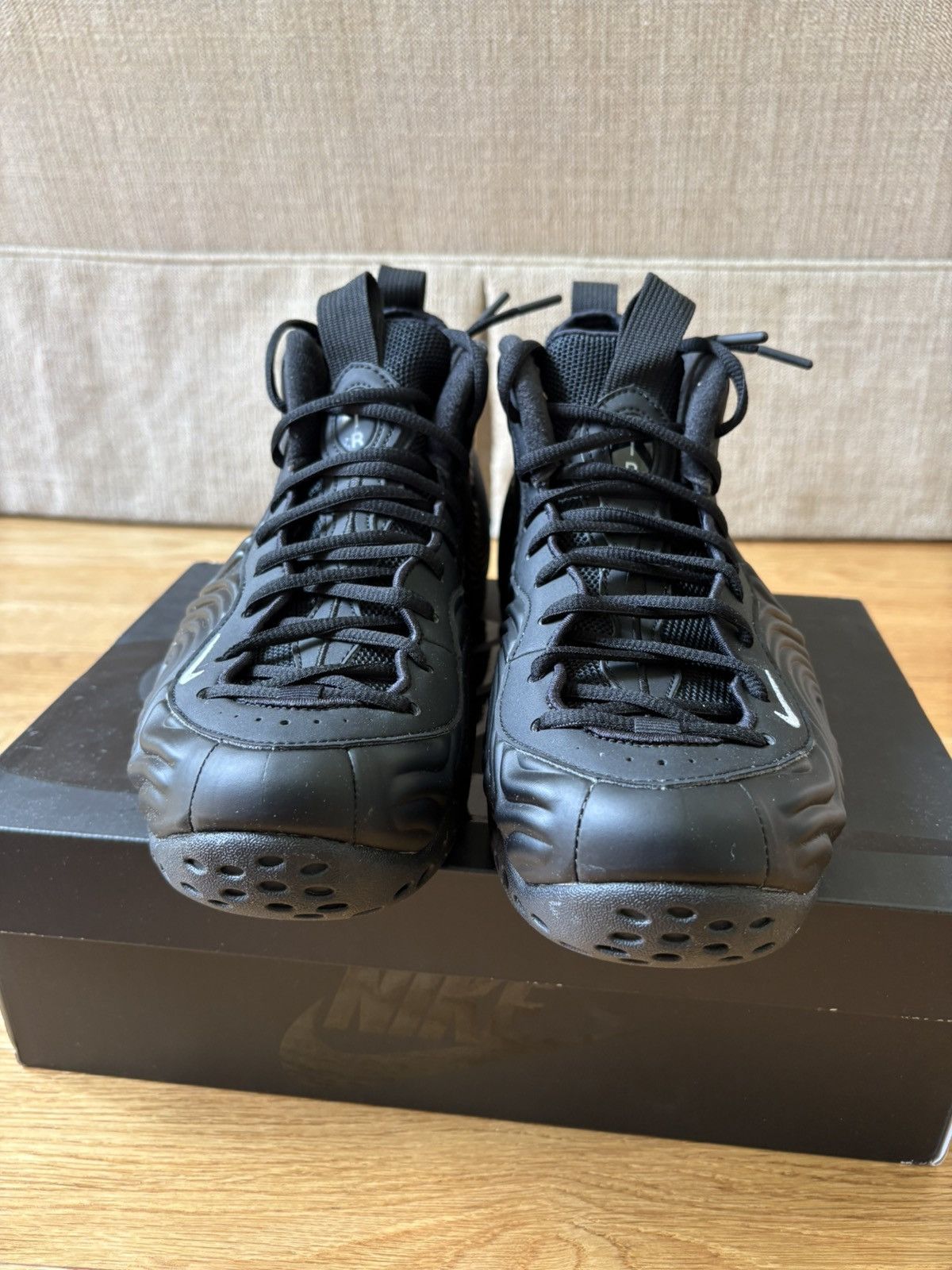 Comme des Garcons × Nike Sz 10 Comme des Garçons x Nike Air Foamposite One Black CDG Size US 10 / EU 43 - 6 Thumbnail