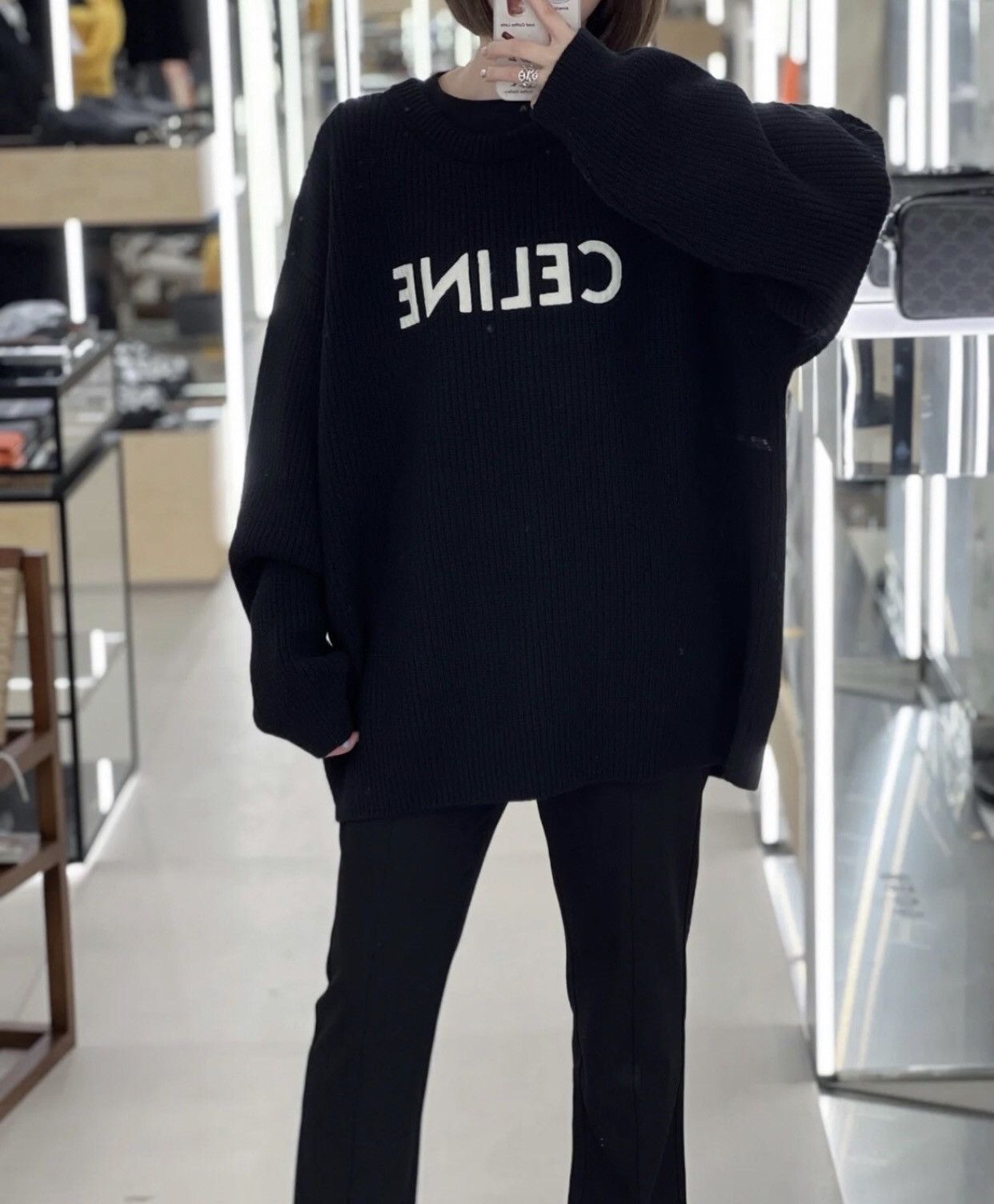 Celine Celine 21FW Explosive Chest Letter Logo Wool Sweater2412- Size US XL / EU 56 / 4 - 3 Thumbnail