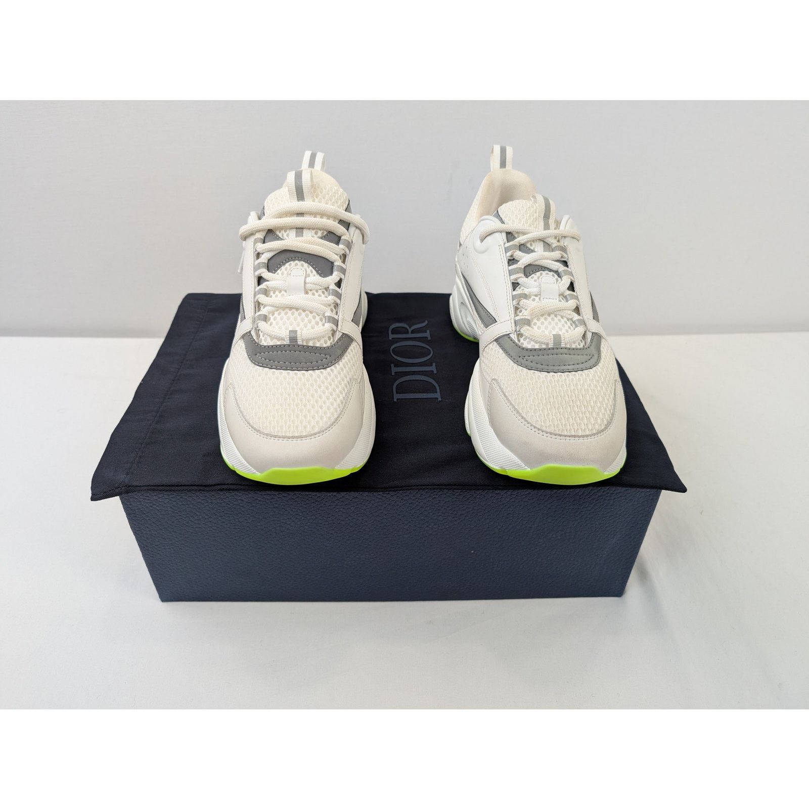 Dior o1rshd1 B22 Sneakers in White Silver Fluo Green Size US 8 / EU 41 - 19 Thumbnail