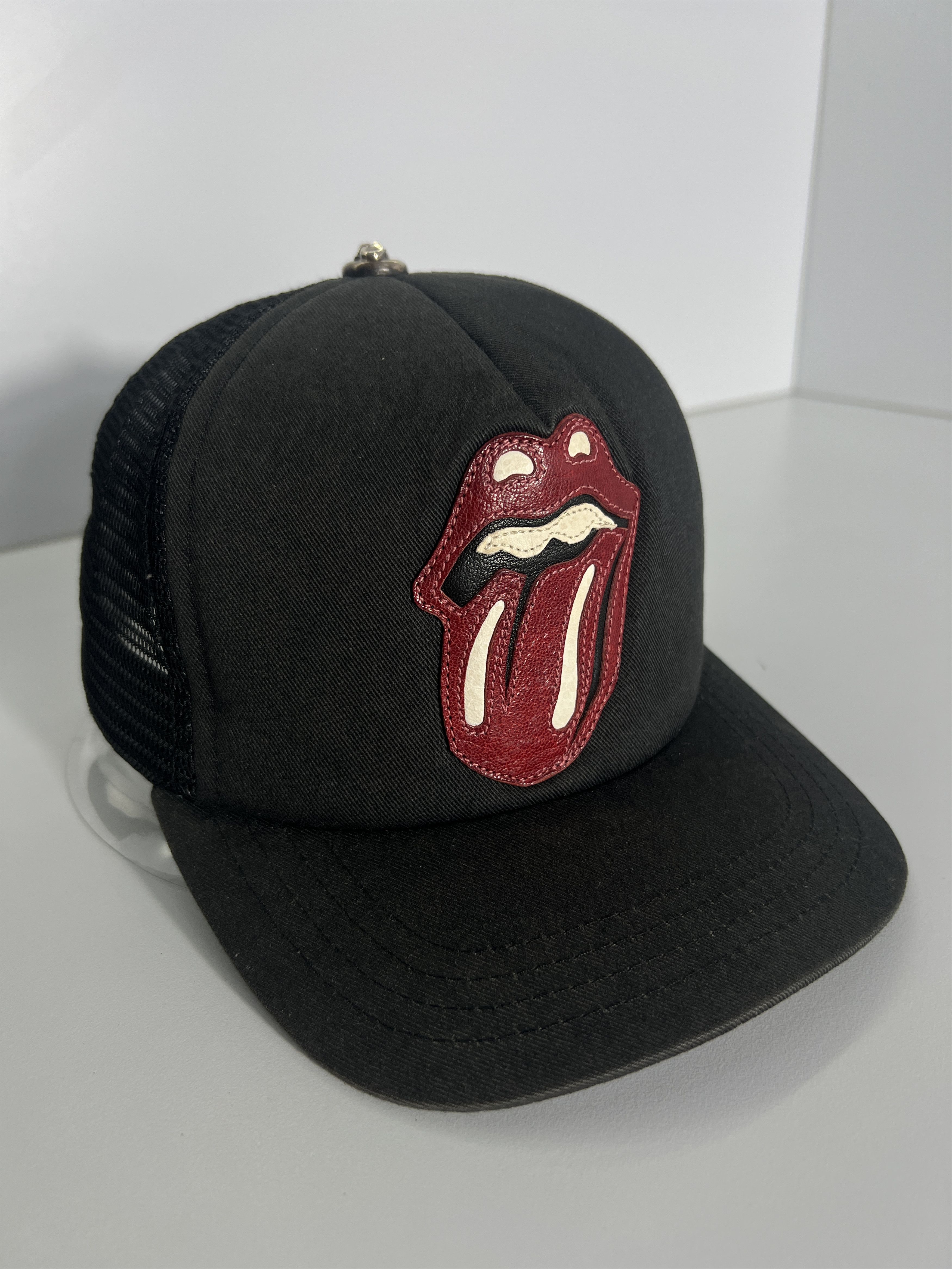 Chrome Hearts × The Rolling Stones Chrome Hearts x Rolling Stones Leather Patch Trucker Hat Size ONE SIZE - 1 Thumbnail