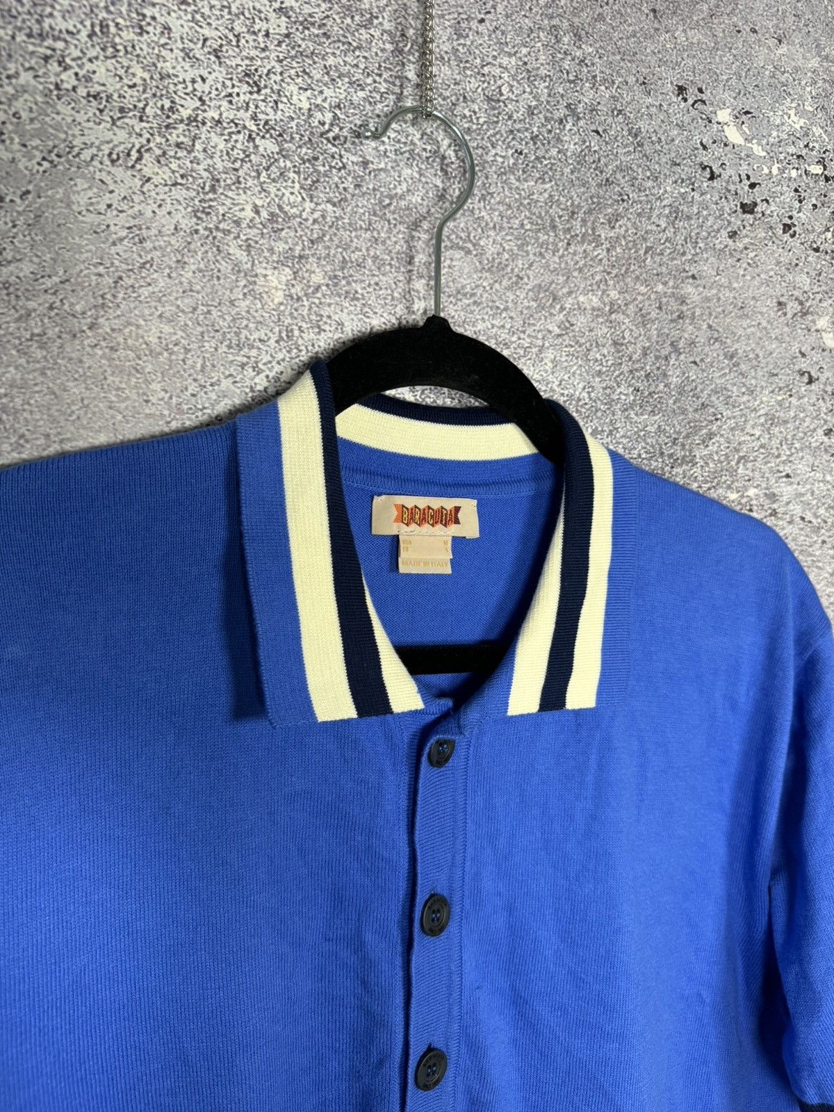 Baracuta × Vintage Vintage Baracuta Knit Polo Shirt Medium Blue Italy Oldmoney Size US M / EU 48-50 / 2 - 9 Thumbnail
