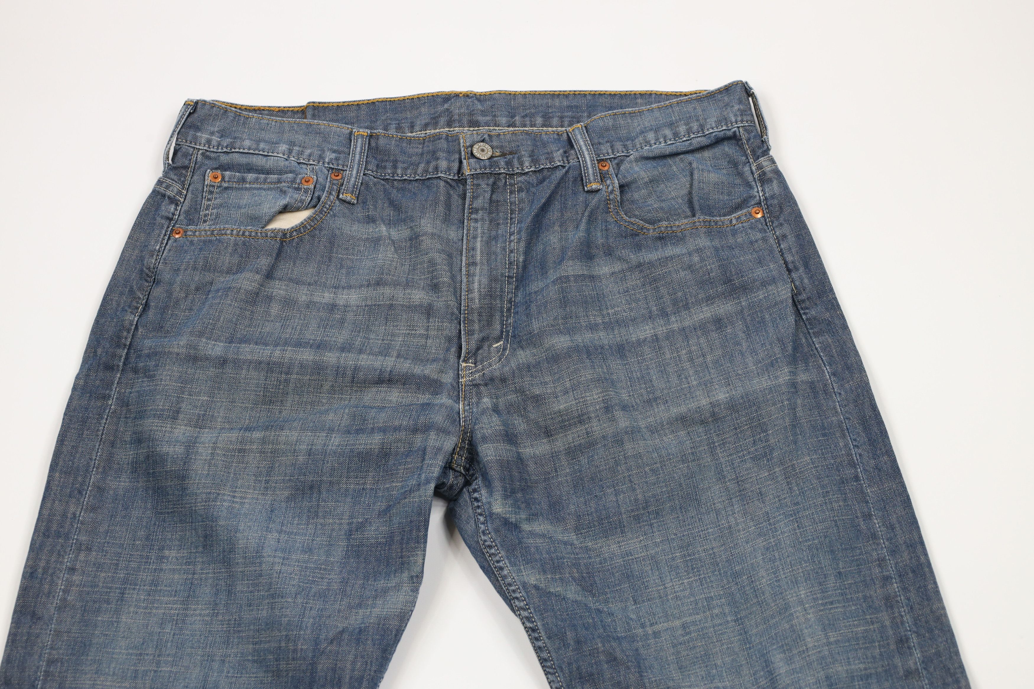 Levi's × Vintage Vintage Y2K Levis 569 Straight Wide Leg Denim Jeans Blue Size US 36 / EU 52 - 2 Thumbnail