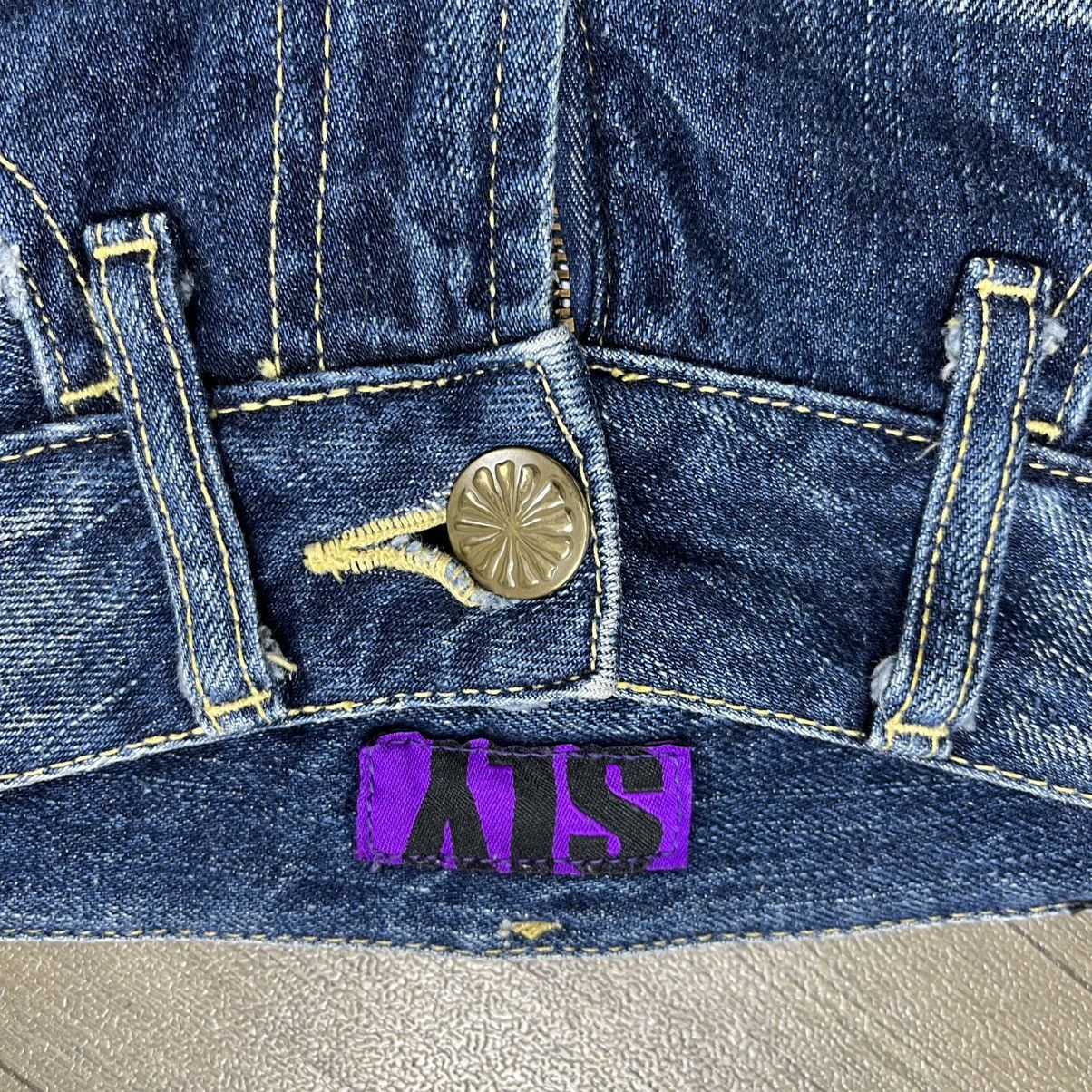 Japanese Brand 2000s Sly Japan Clawmark Distressed Punk Bootcut Flare Jeans Size US 26 / EU 42 - 8 Thumbnail