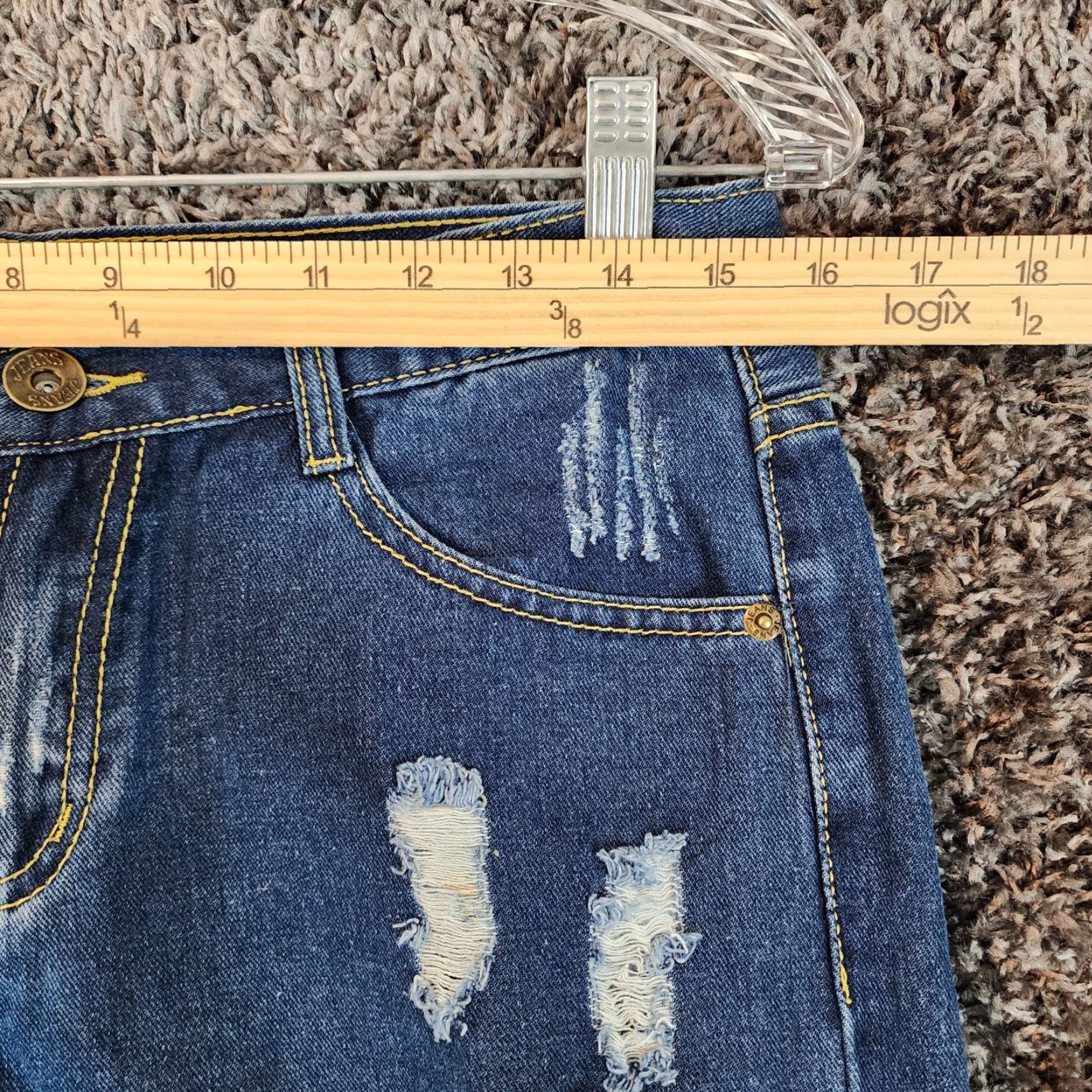Denime VINTAGE We're Denim Wear Womens Skinny Jeans Distressed Blue 90s Size 29 Size 24" / US 00 / IT 34 - 5 Thumbnail