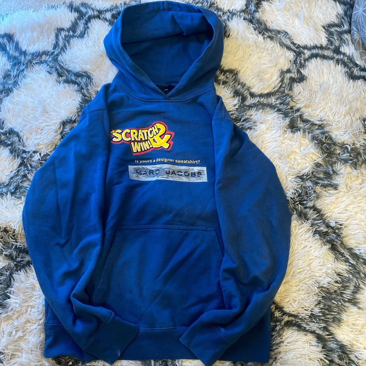 Rare* navy blue Marc Jacobs Scratch & Win hoodie