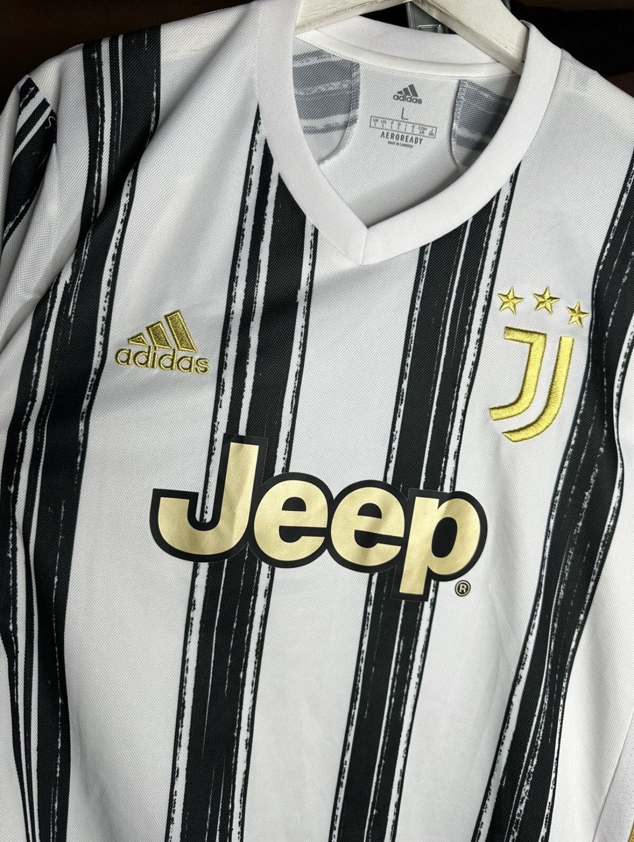 Adidas Juventus 2020/21 Home Football Adidas Shirt Men’s Large Size US L / EU 52-54 / 3 - 3 Thumbnail