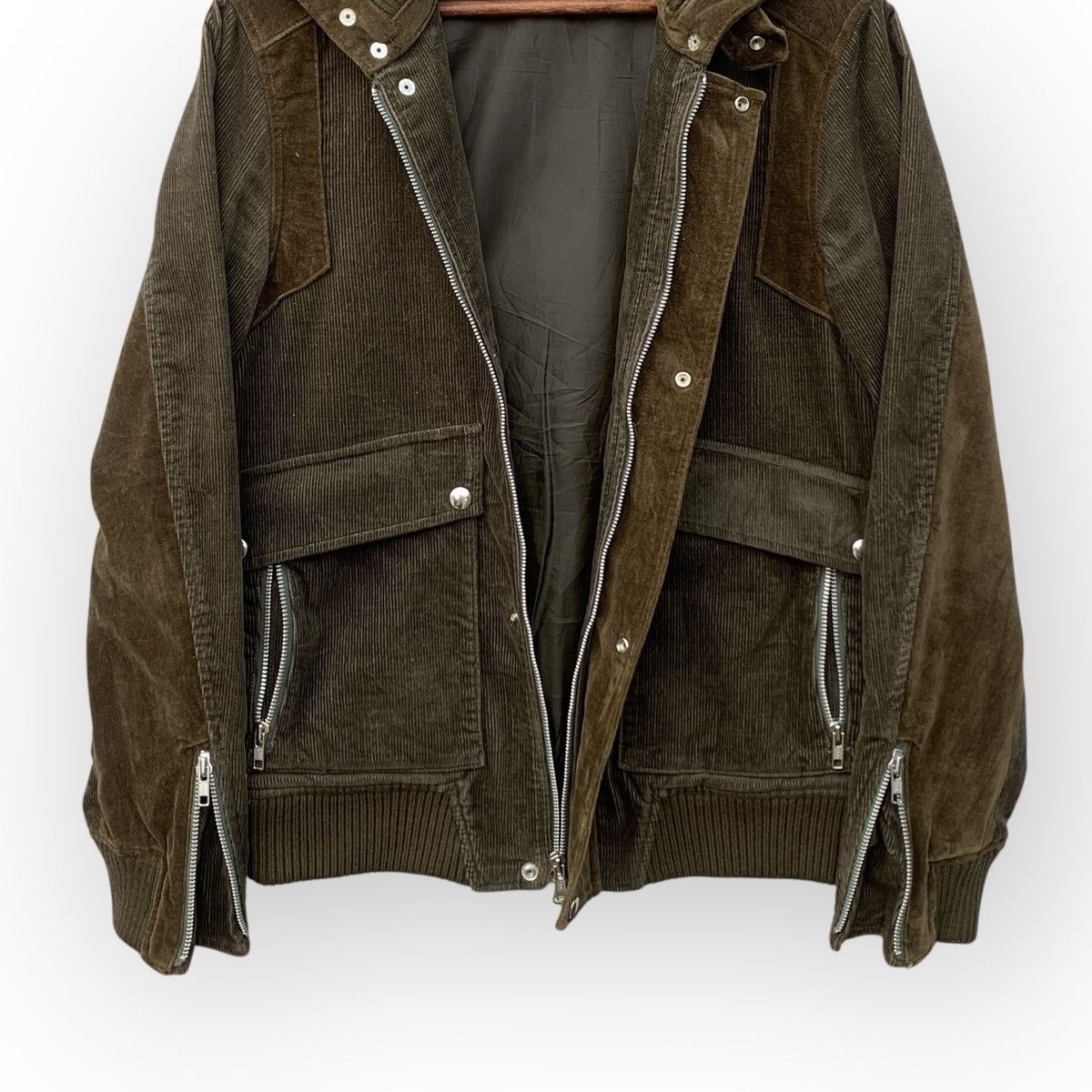 Japanese Brand NIEDIECK STRETCHCORD GERMANY CORDUROY ZIPPER JACKET BROWN Size US S / EU 44-46 / 1 - 11 Thumbnail