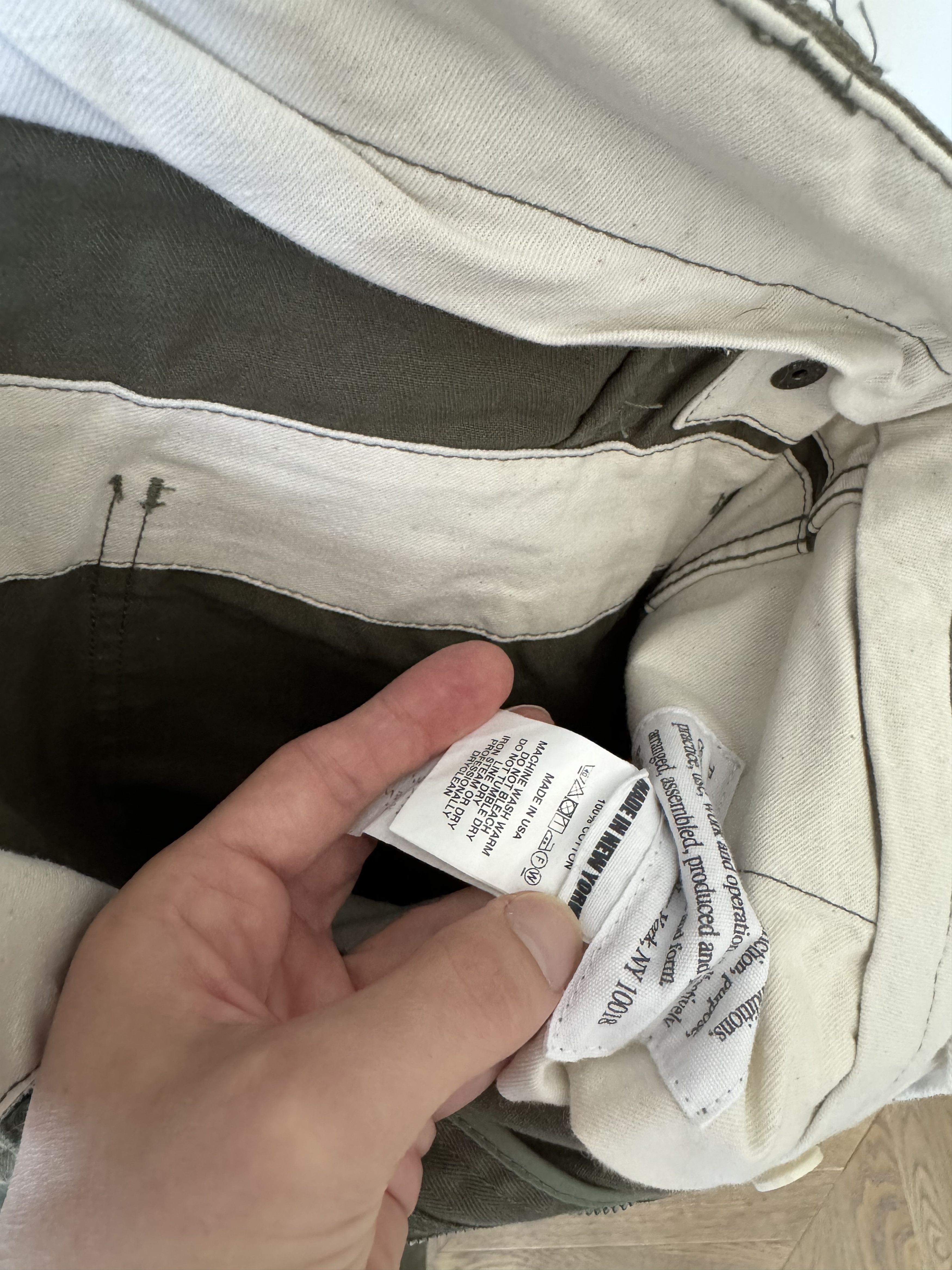 Engineered Garments [S] Herringbone Cotton Ground Pant in Olive (FW19) Size US 32 / EU 48 - 12 Thumbnail