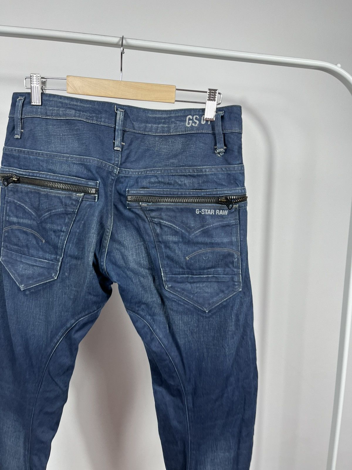 G-Star G Star RAW Arc 3D Jeans 31/32 Slim Tapered Zip Pocket Denim Size US 31 - 3 Thumbnail