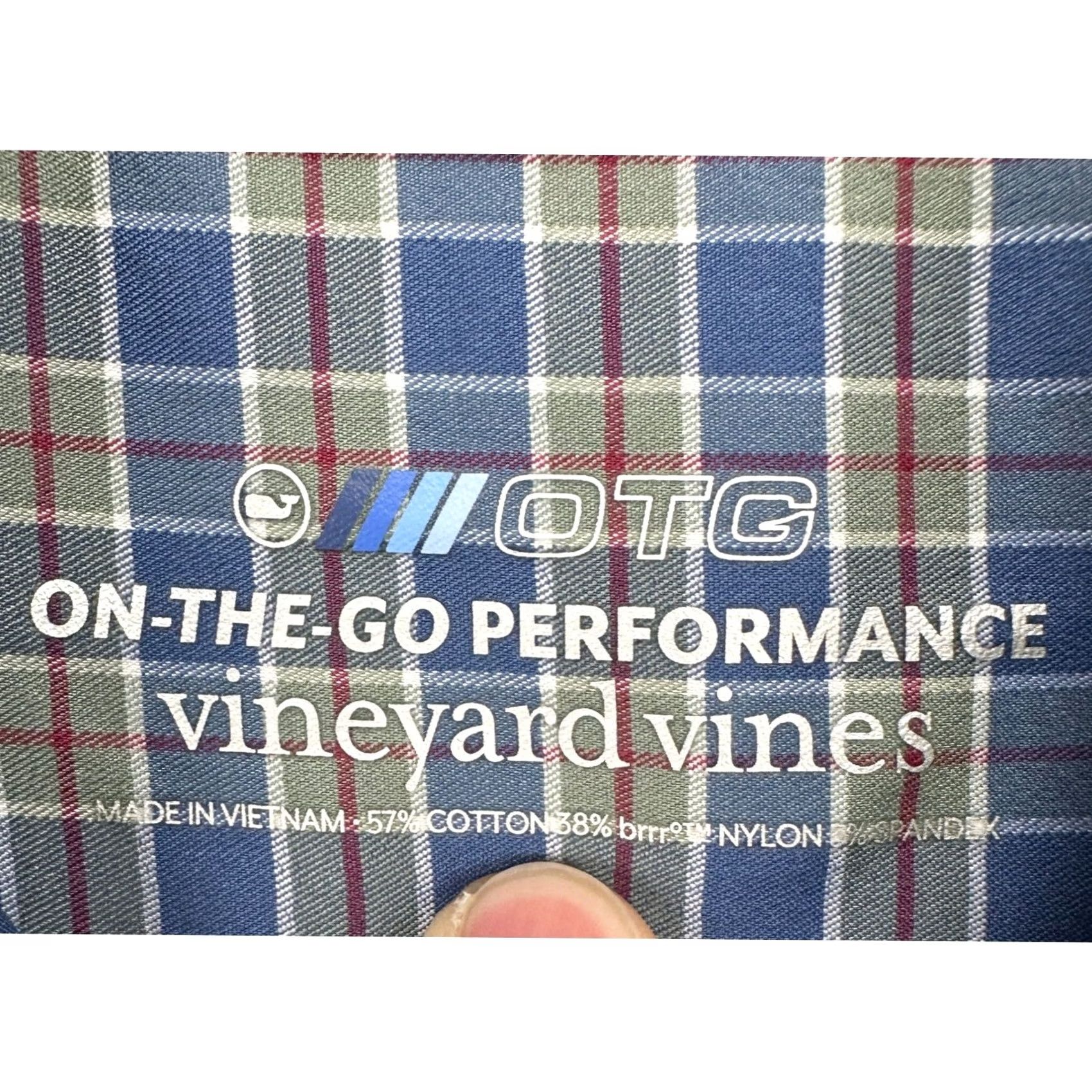 Vineyard Vines Vineyard Vines Men Button Down Shirt Small Blue Green Plaid Performance Size US S / EU 44-46 / 1 - 4 Thumbnail