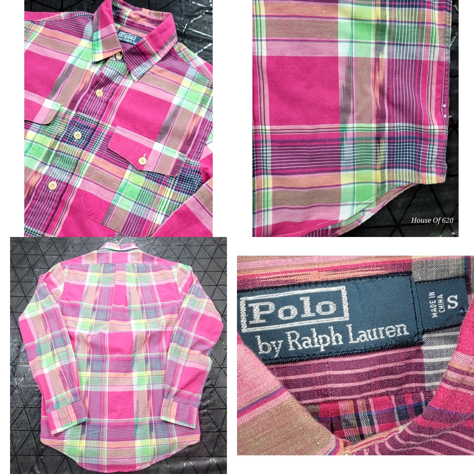 Polo Ralph Lauren VINTAGE Polo Ralph Lauren Madres Plaid Aztec Navajo Button Up Shirt Mens S Roll Tab Size US S / EU 44-46 / 1 - 8 Thumbnail