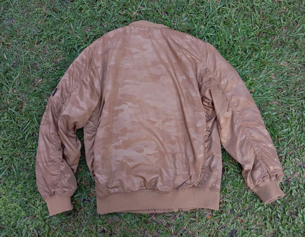 Japanese Brand MA-1 Bomber Jacket 💣 Camo Dessert Brown 🤎 Size US L / EU 52-54 / 3 - 3 Thumbnail