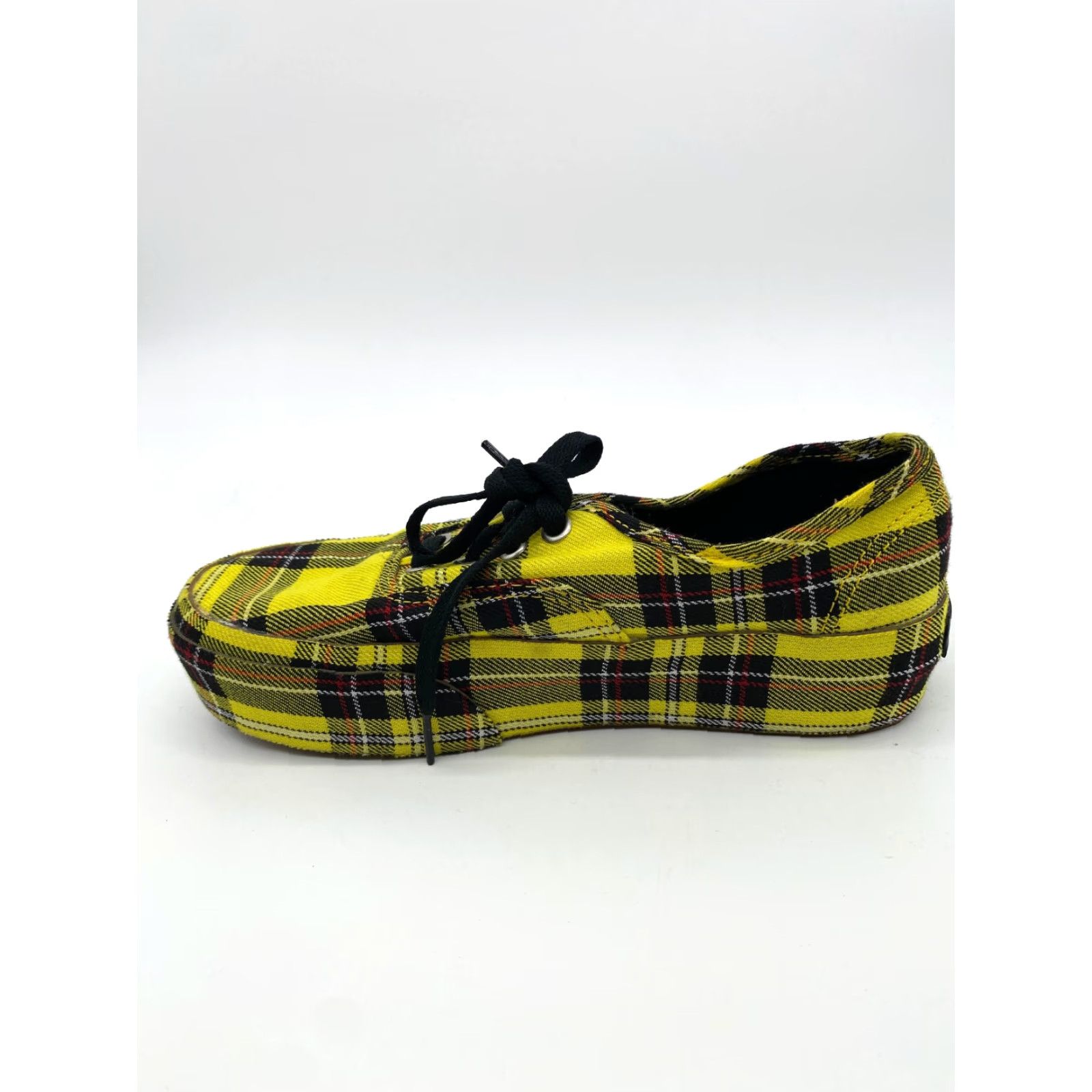 Vans Vans Authentic Platform Plaid Womens 8 Multicolor Sneaker Platform Patent Lemon Chrome Yellow Black 8 Womens 8 Size US 8 / IT 38 - 6 Thumbnail