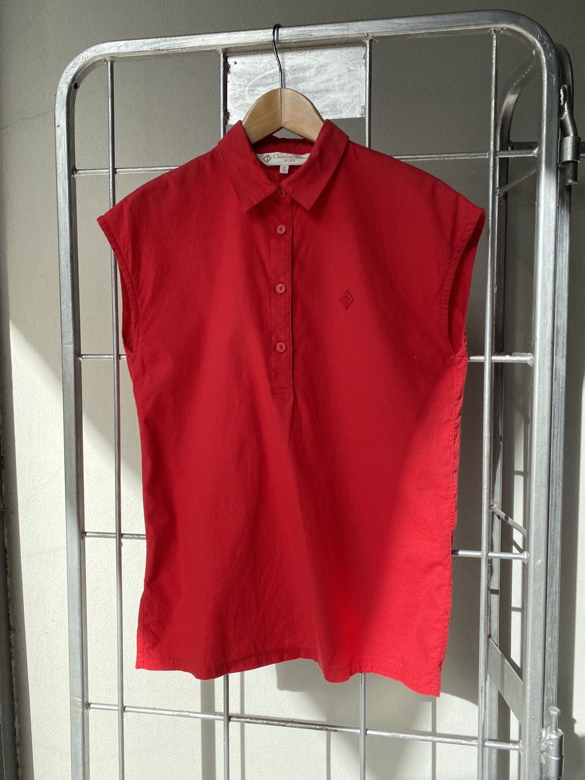 Dior Christian Dior Red Sleeveless Shirt Size S / US 4 / IT 40 - 7 Thumbnail