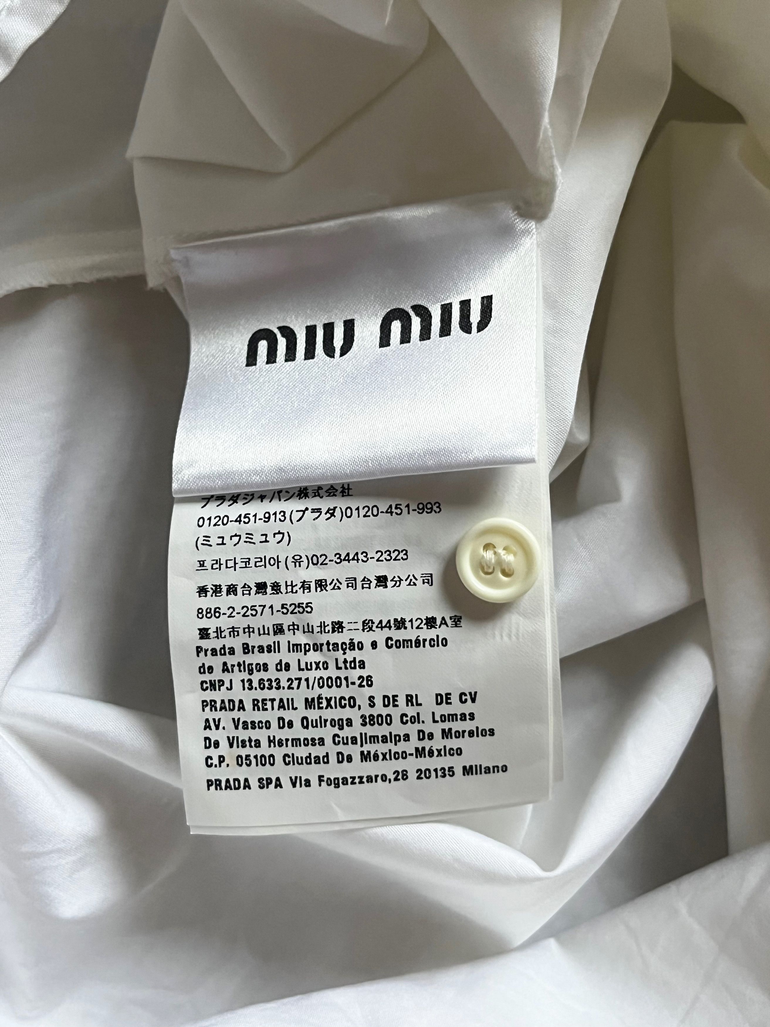 Miu Miu Miu Miu white blouse with lace collar Size S / US 4 / IT 40 - 4 Thumbnail