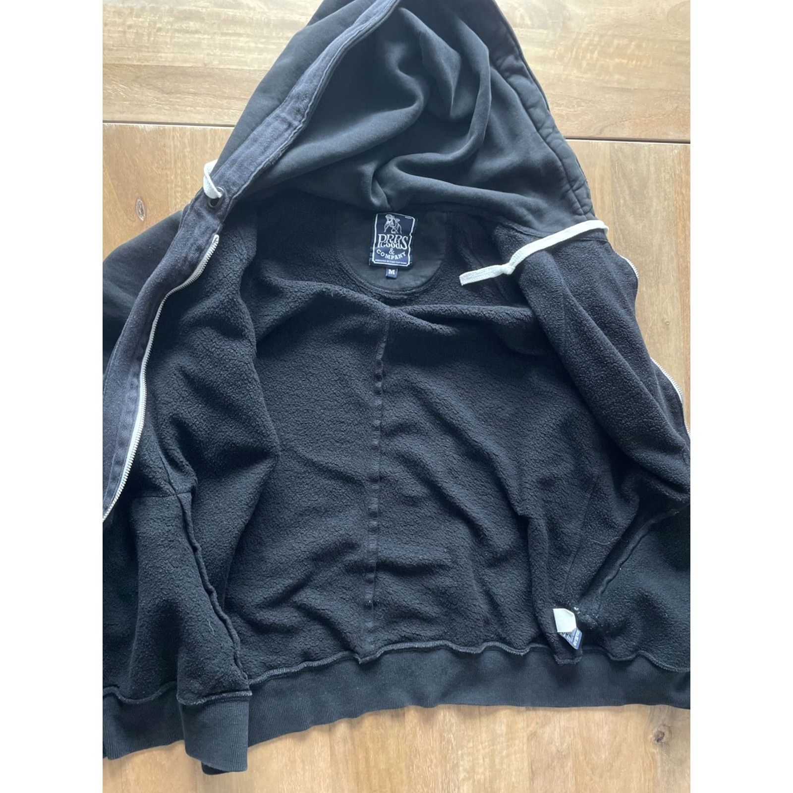 Prps PRPS Trapezium Hoodie Mens Size M Black Zip Up Fleece Sweatshirt Sweater Size US M / EU 48-50 / 2 - 4 Thumbnail