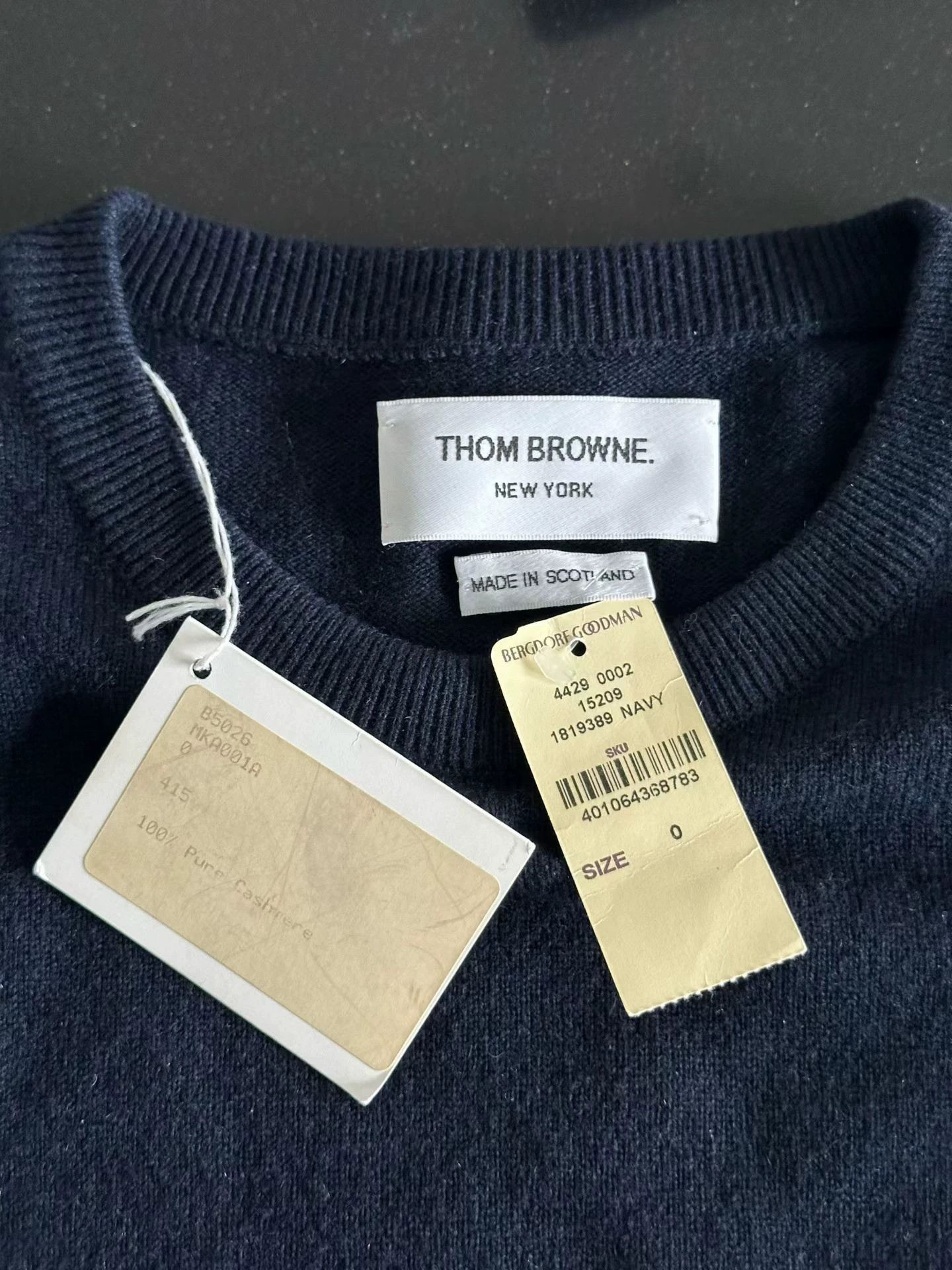 Thom Browne Thom Browne Blue Cashmere Sweater Women's 0 Size XS / US 0-2 / IT 36-38 - 3 Thumbnail