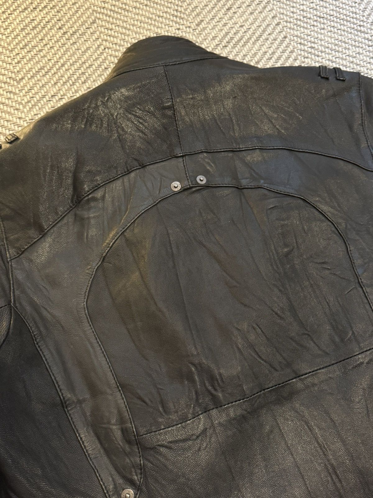 PPFM PPFM Stand Collar Leather Rider Jacket Size US M / EU 48-50 / 2 - 8 Thumbnail