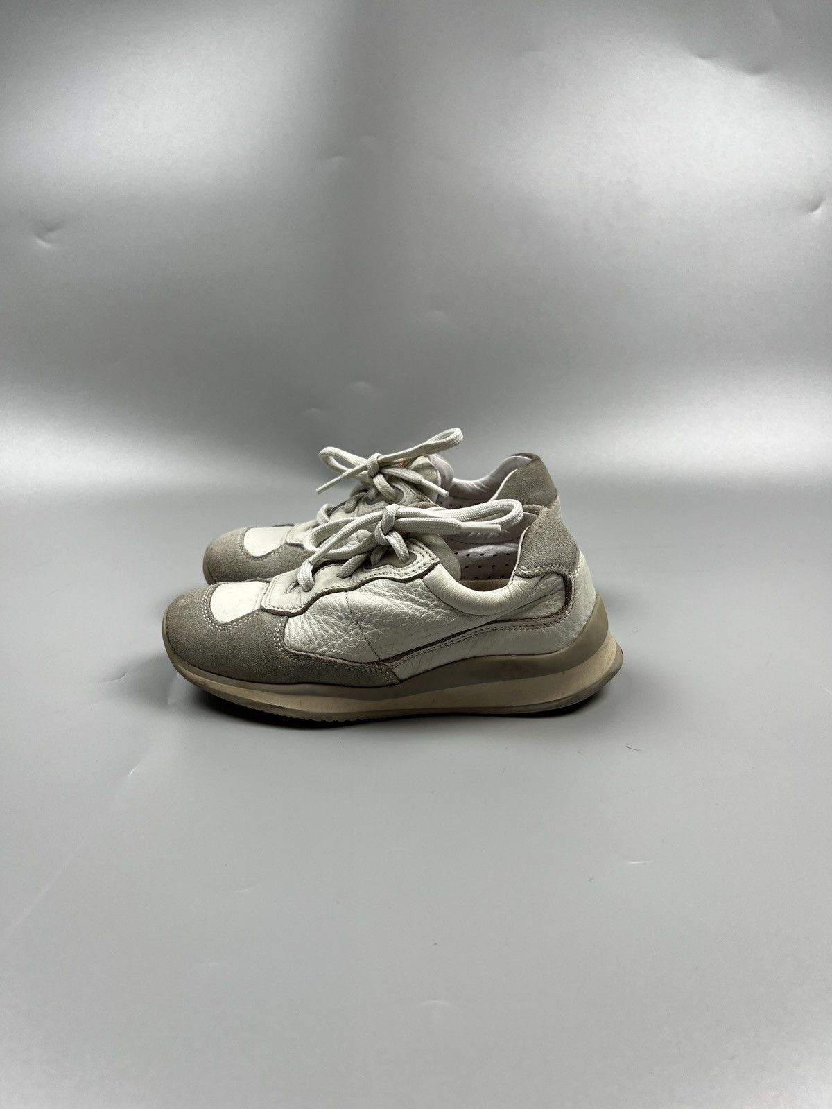 Prada × Vintage Kid's Vintage Prada Leather Sneakers (Y0644) Size US 5 / EU 37 - 4 Thumbnail