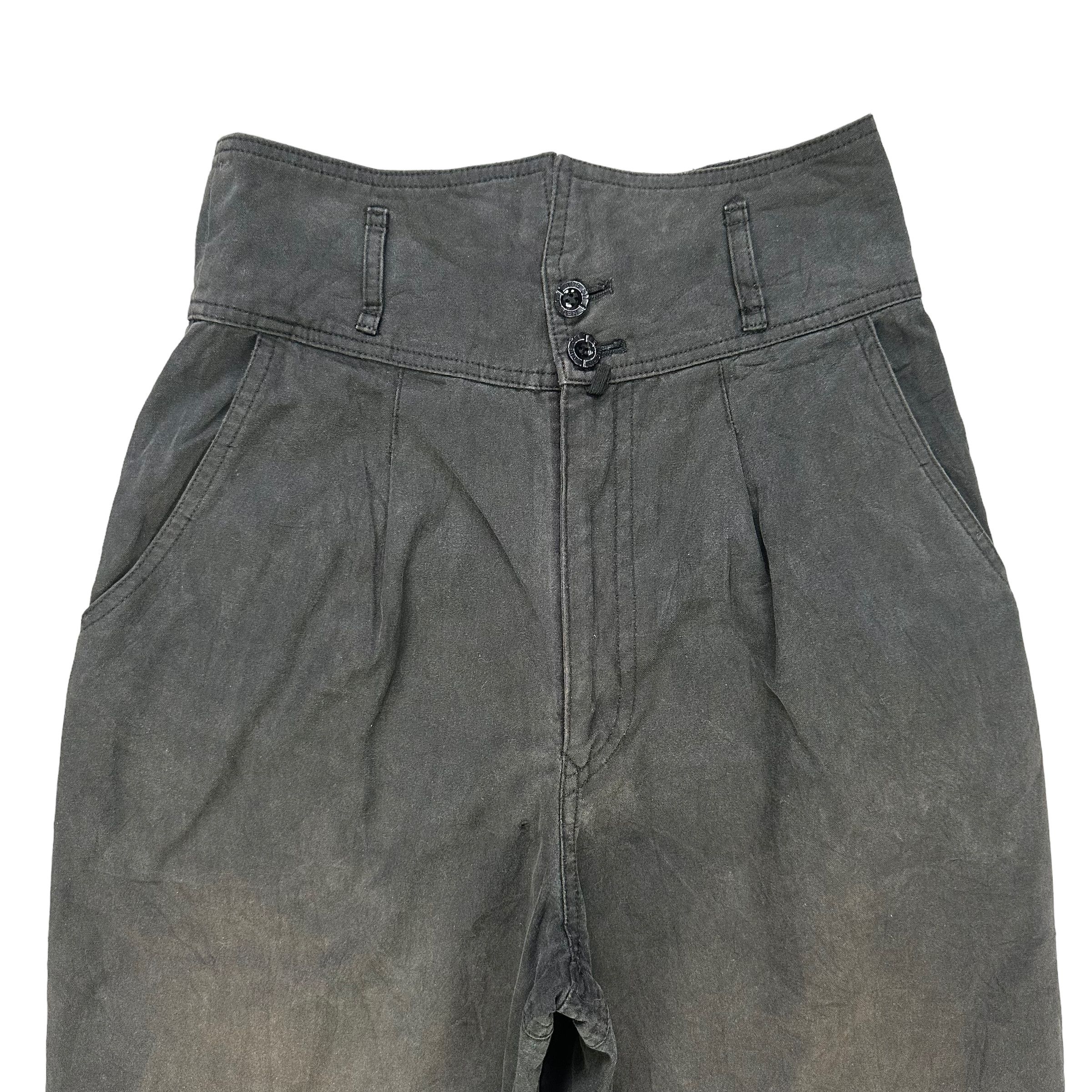 Japanese Brand KENSHO ABE 511 HIGH WAIST QUARTER PANT W25 #8004-71 Size US 26 / EU 42 - 2 Thumbnail