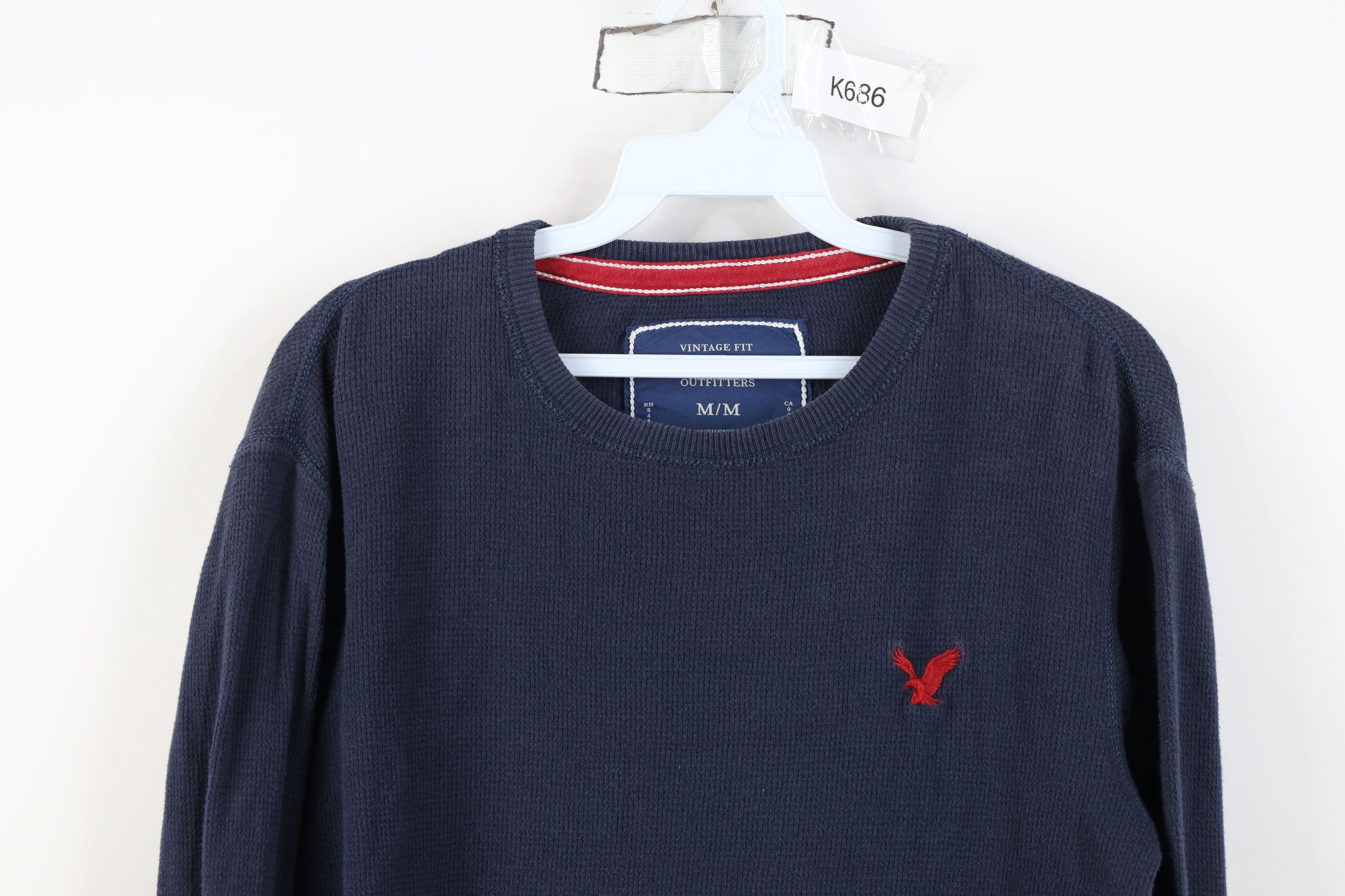 American Eagle Outfitters Vintage 90s Y2K American Eagle Knit Long Sleeve T-Shirt Size US M / EU 48-50 / 2 - 2 Thumbnail