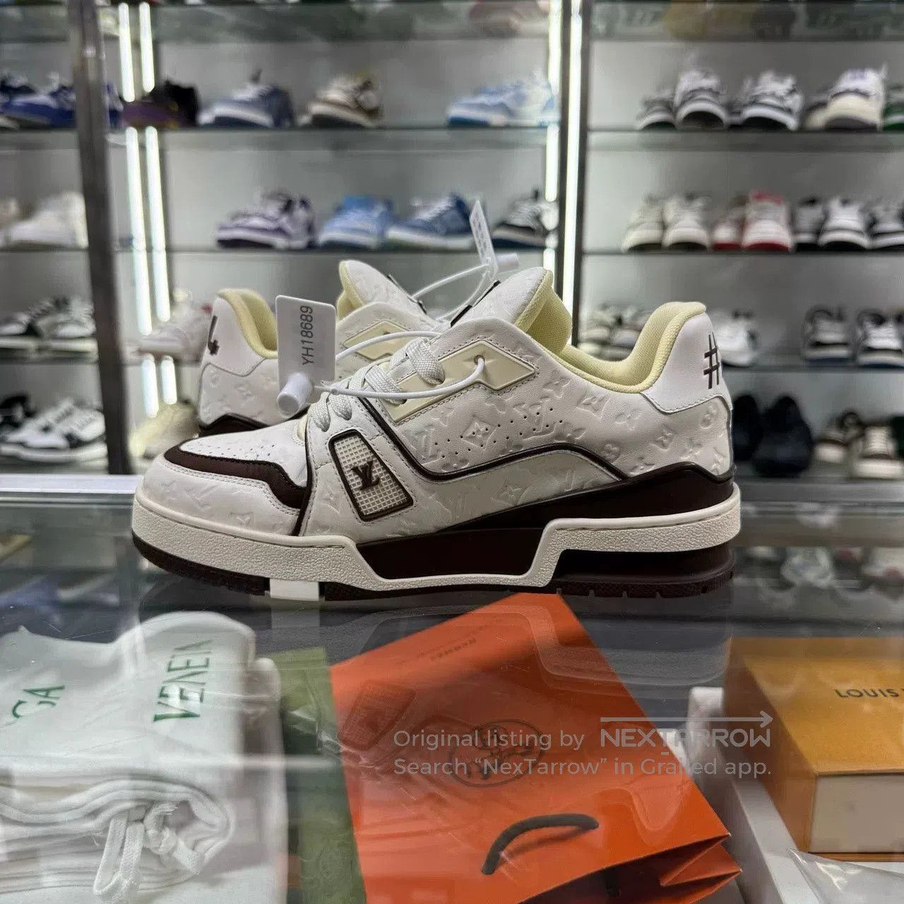 Louis Vuitton LV Trainer Tyler White Brown. Size US 5 / EU 37 - 5 Thumbnail