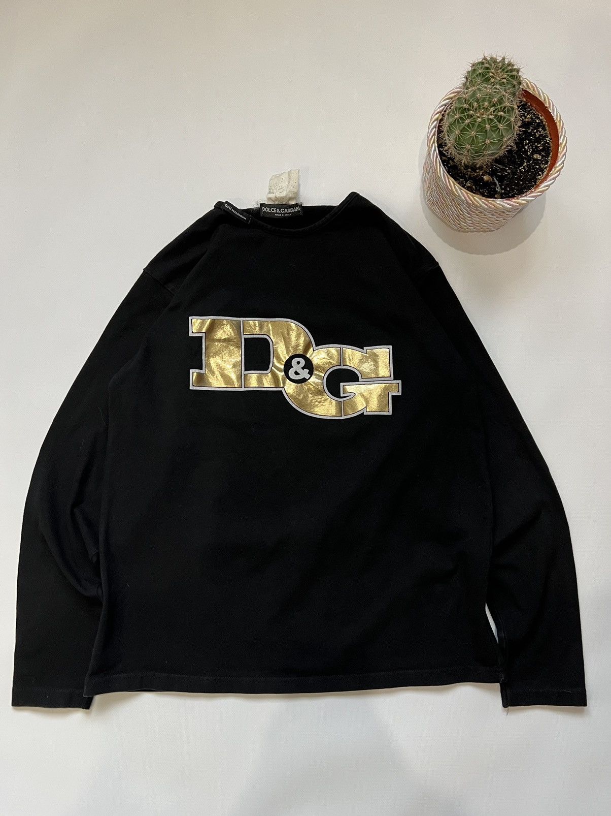 Dolce & Gabbana Vintage Dolce Gabbana D&G Black Sweatshirt Avant Garde Size US S / EU 44-46 / 1 - 1 Thumbnail