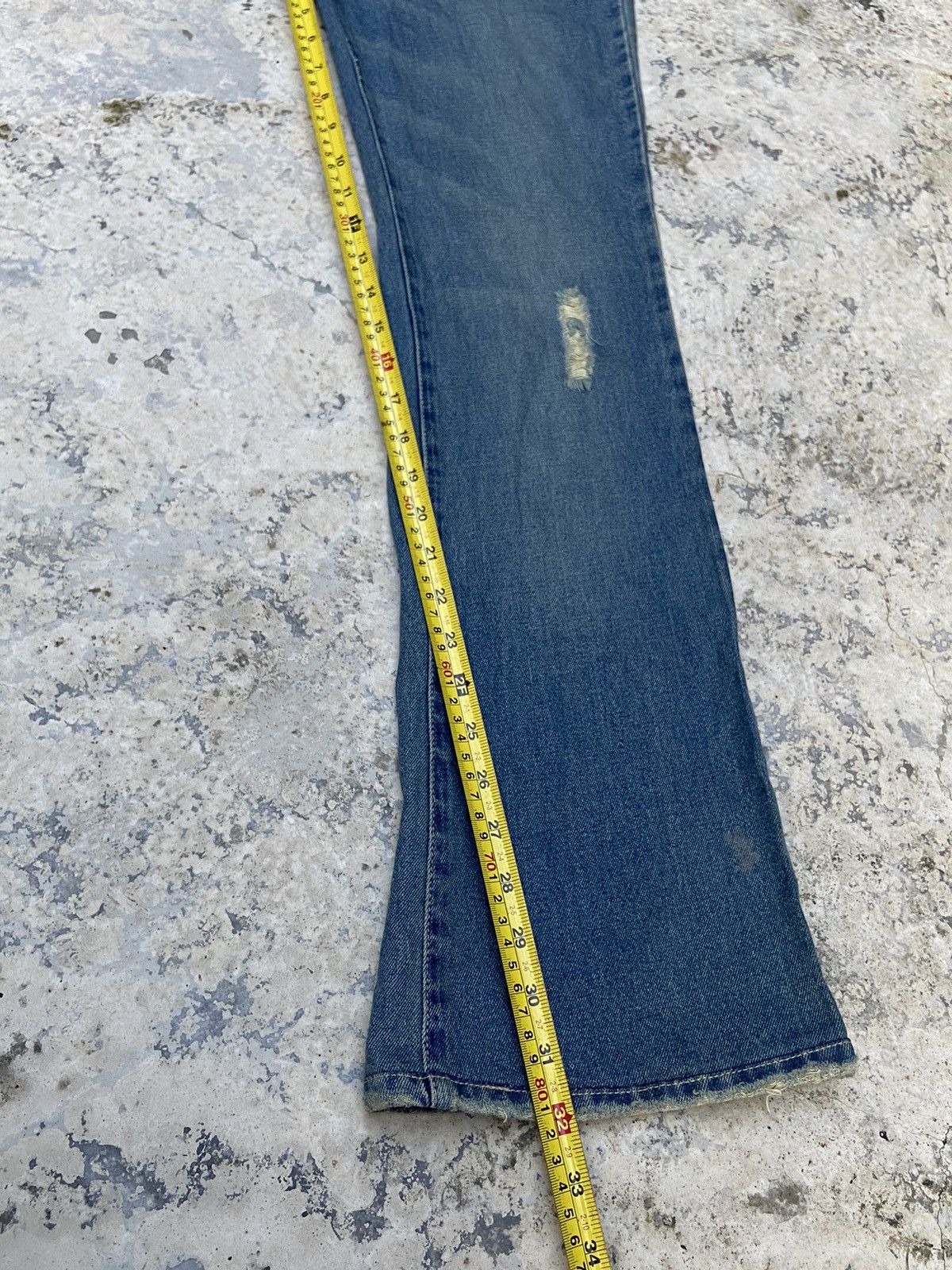 20471120 × If Six Was Nine × Japanese Brand Y2K fancy collection flare disetressed denim pants Size 30" / US 8 / IT 44 - 16 Thumbnail