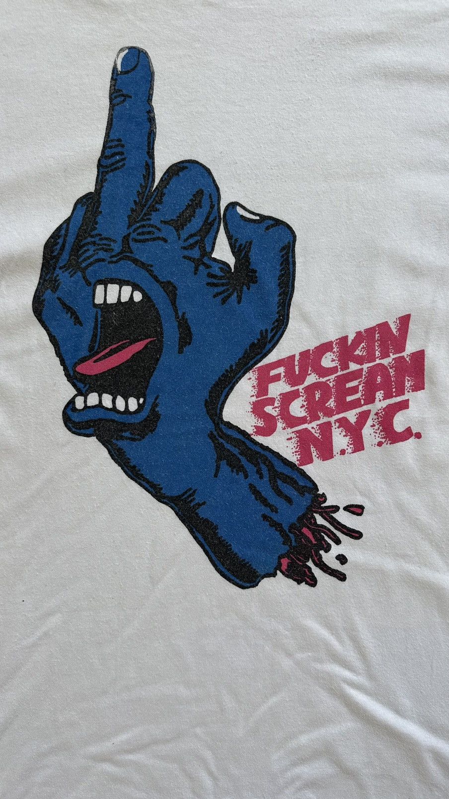 Vintage VINTAGE FUCKIN SCREAM N.Y.C STREETWEAR SKATER TEE Size US M / EU 48-50 / 2 - 2 Thumbnail