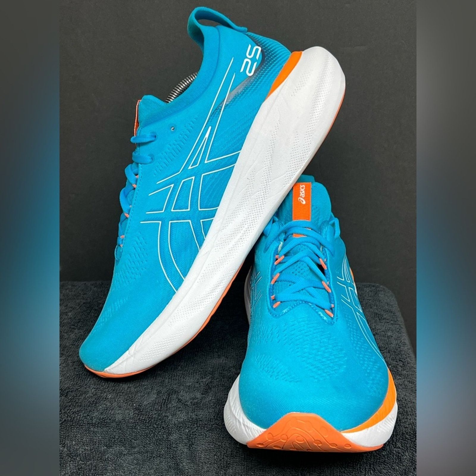 Asics Asics Mens Gel Nimbus 25 Blue Running Shoes Sneakers WORN 3X Size US 11.5 / EU 44-45 - 3 Thumbnail