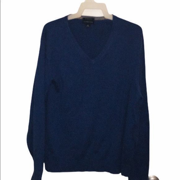 Lands' End Lands end V-neck blue man sweater Size US XL / EU 56 / 4 - 3 Thumbnail