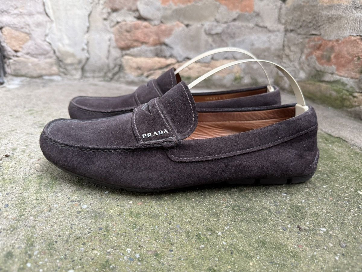 Prada 💫 Prada 💫 Men's Brown Suede Moccasins Casual Driver Loafers Size US 7.5 / EU 40-41 - 1 Thumbnail