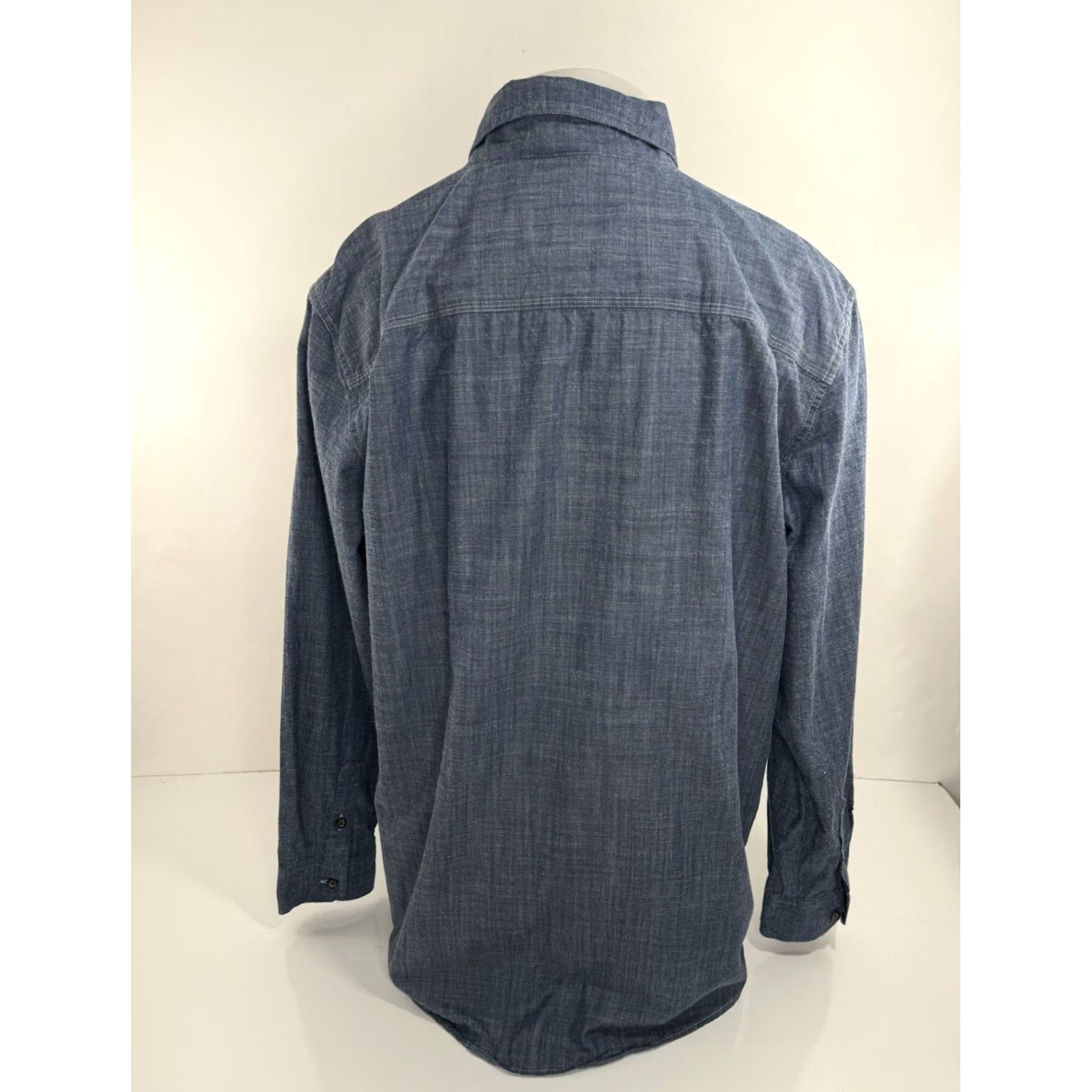 Vintage PLADRA Chambray Embroidered Antler FISH FLIP CUFF Mens XL Shirt Size US XL / EU 56 / 4 - 3 Thumbnail